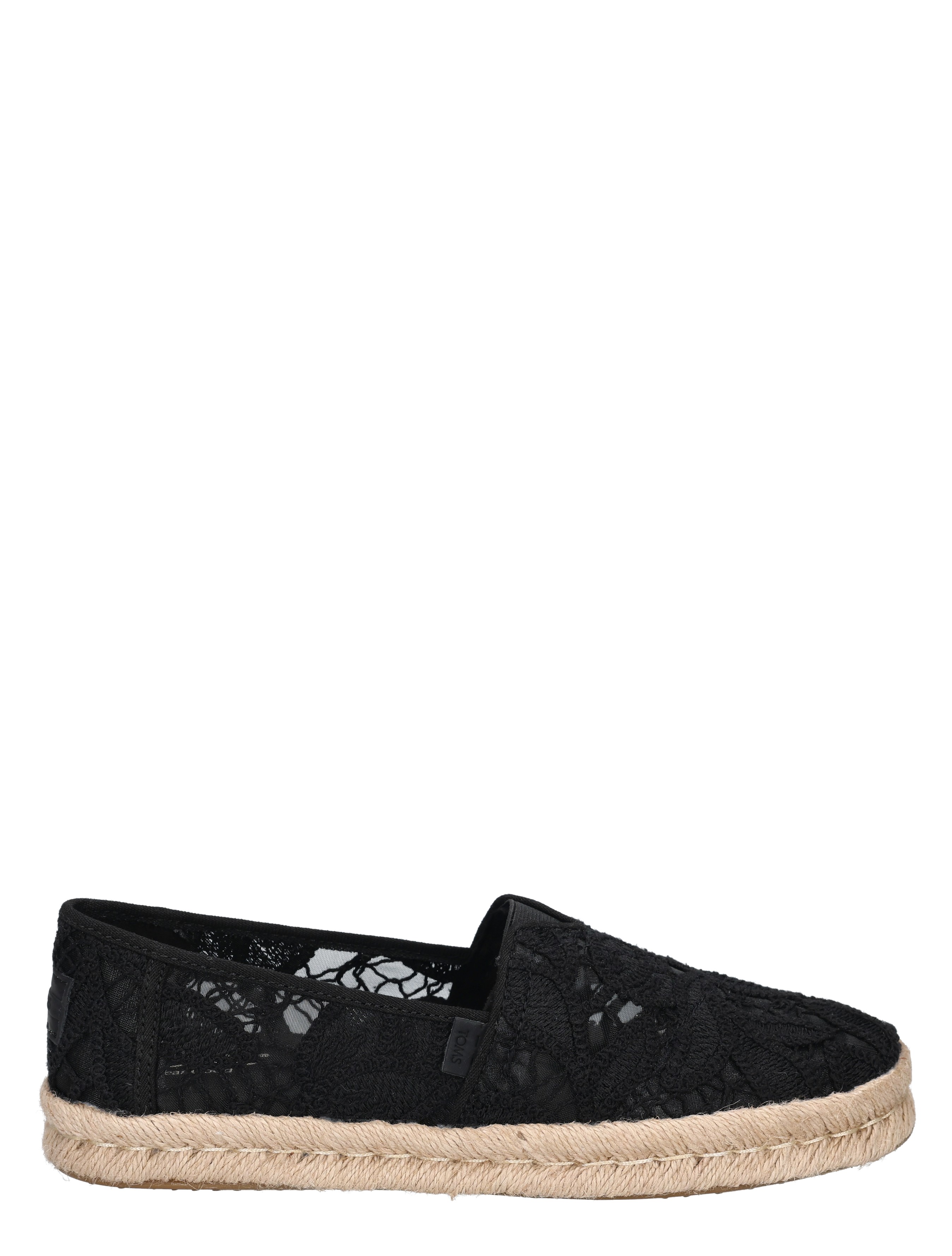 Toms - 10023026 Black Floral Crochet - Dames - Espadrilles - 50342_11_1