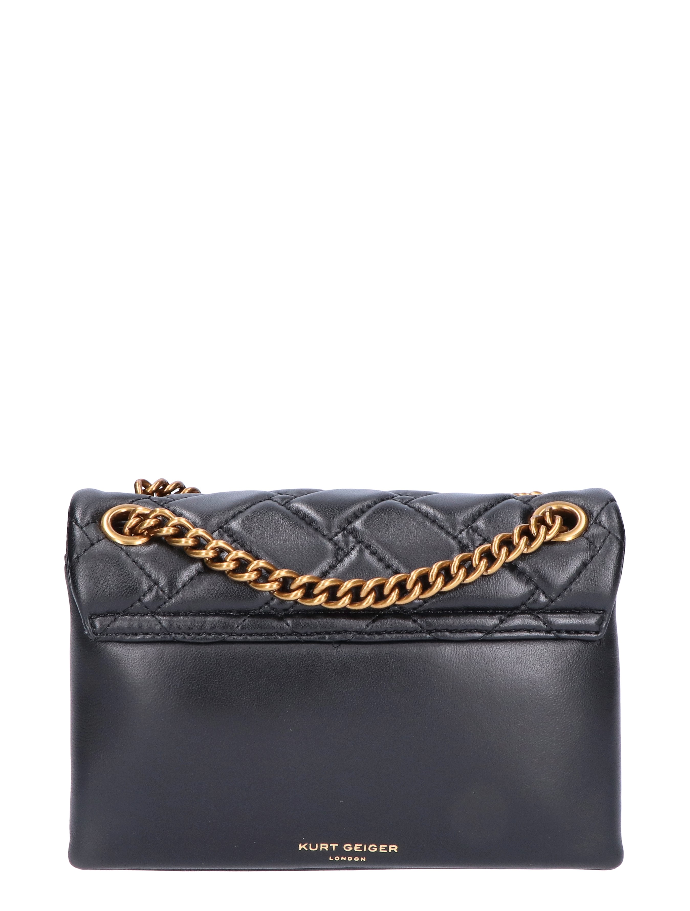 Kurt Geiger - Kensington Leather Mini X Bag Black - Dames - Schoudertassen - 43377_11_4