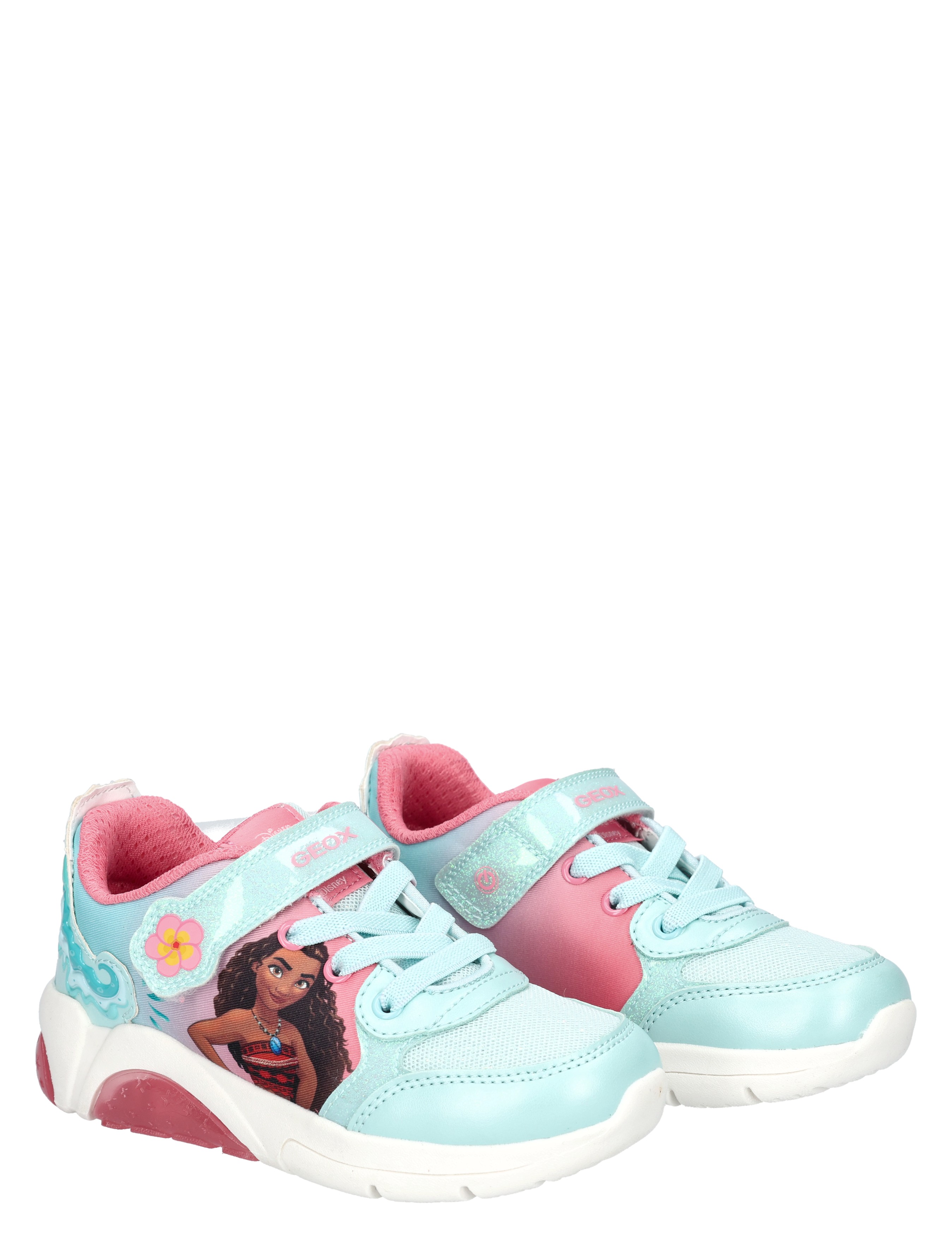 Geox - Fadinlight Girl Disney Rapunzel J65M4B Water Sea Coral - Meisjes - Lage Sneakers - Sneakers - 49750_33_5