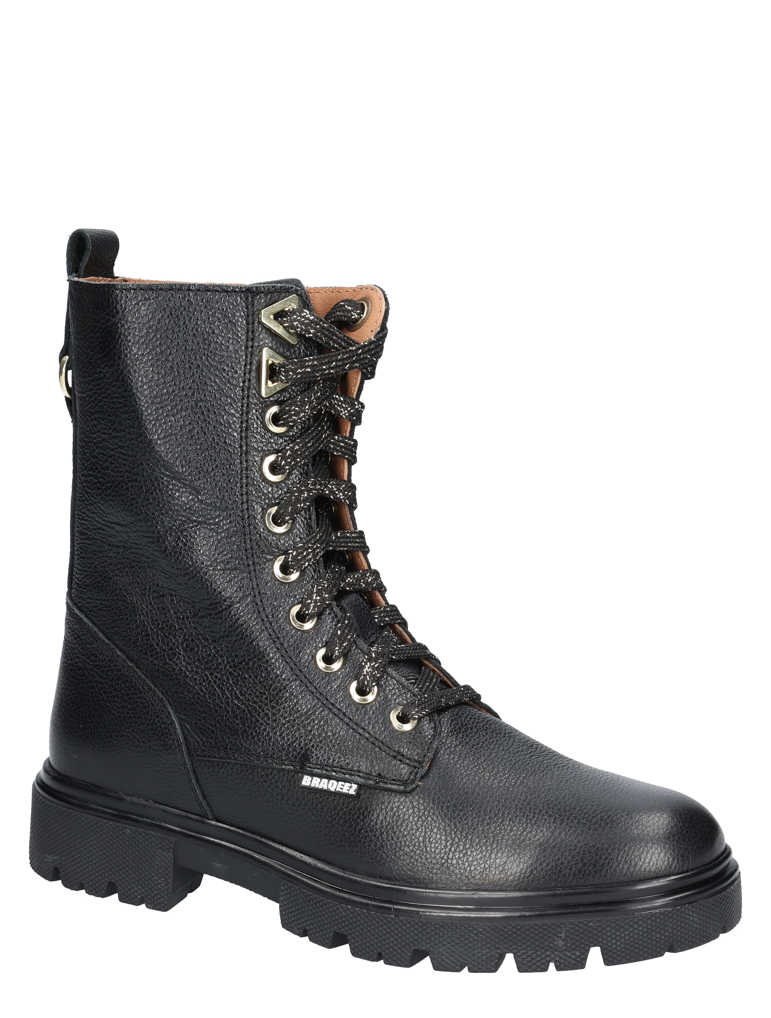 Braqeez - Mave Moxie Black - Meisjes - Veter Boots - Boots - 49452_11_3