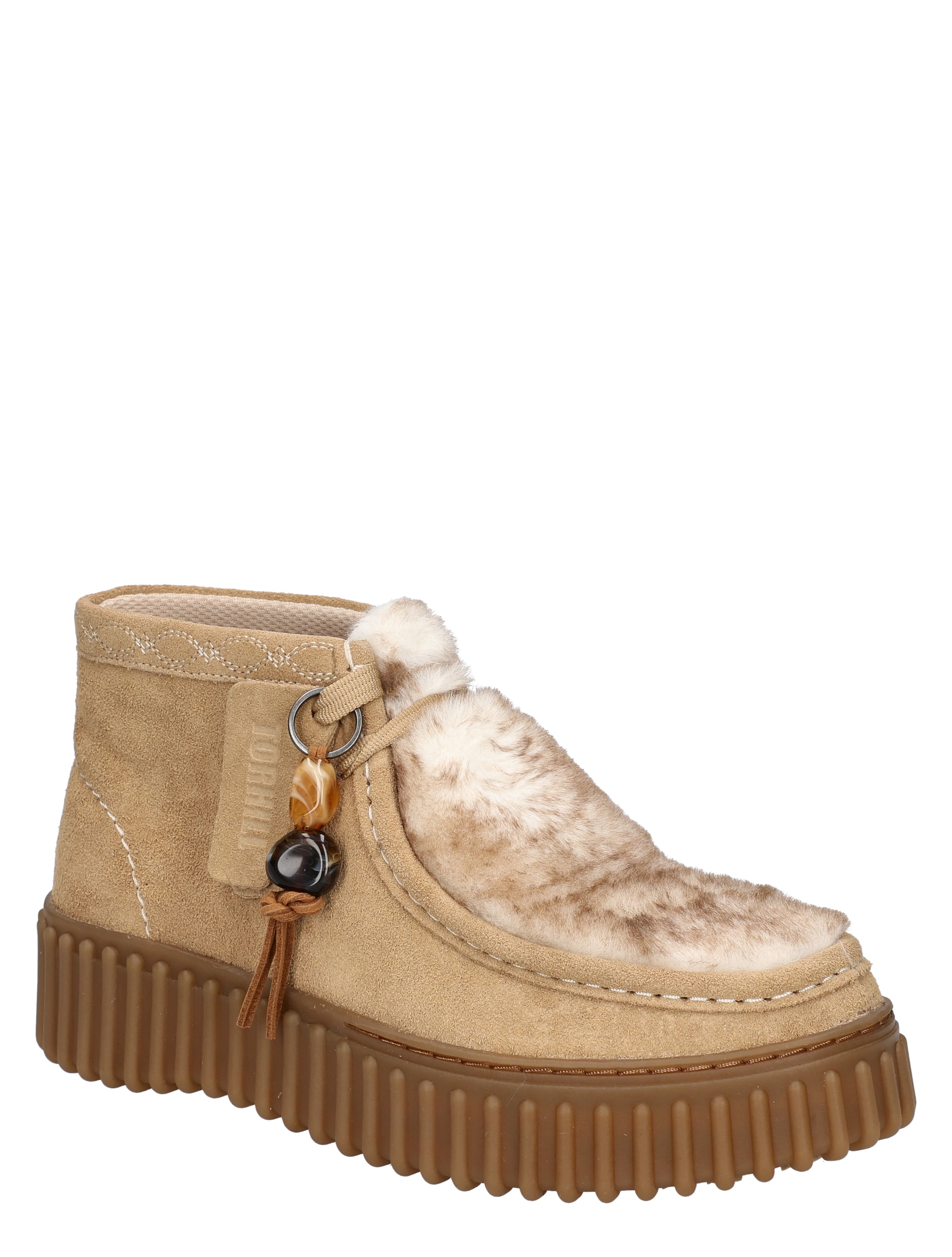 laars, bont, enkellaars, suede, fleece