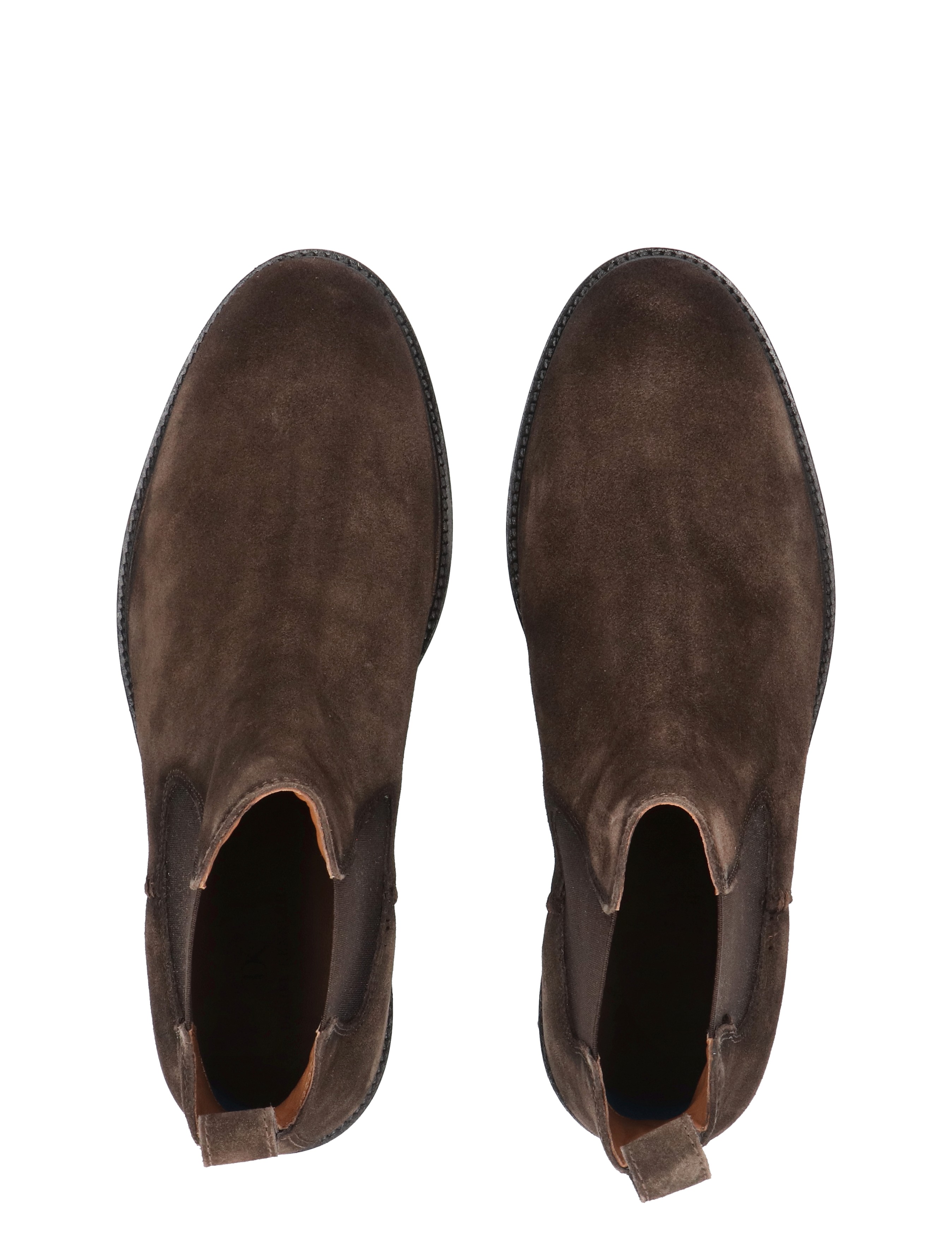 boots, ankle boots, bruin, leer, slip-on