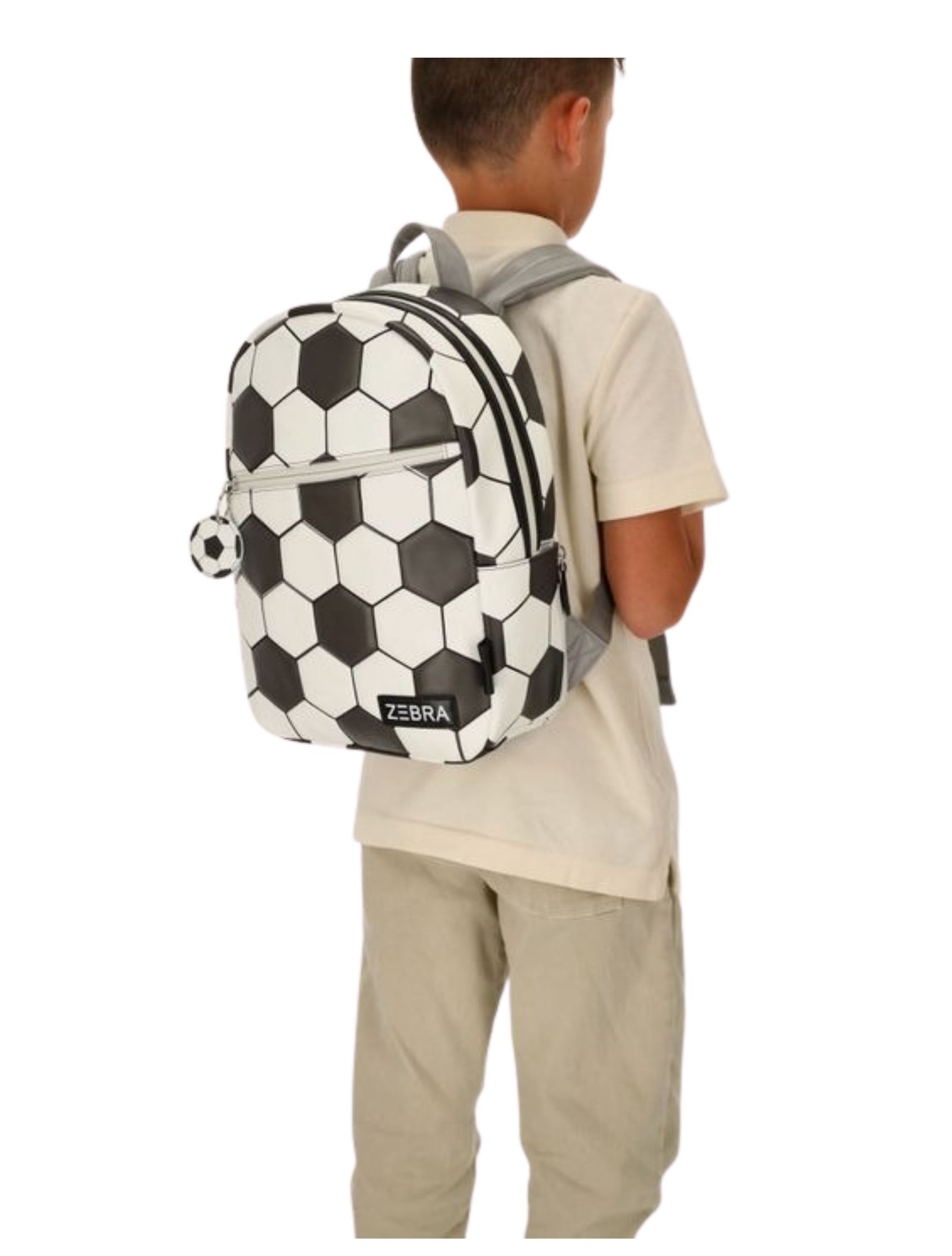 Zebra - Sem Voetbal Black White - Jongens - Rugtassen - 49902_81_7