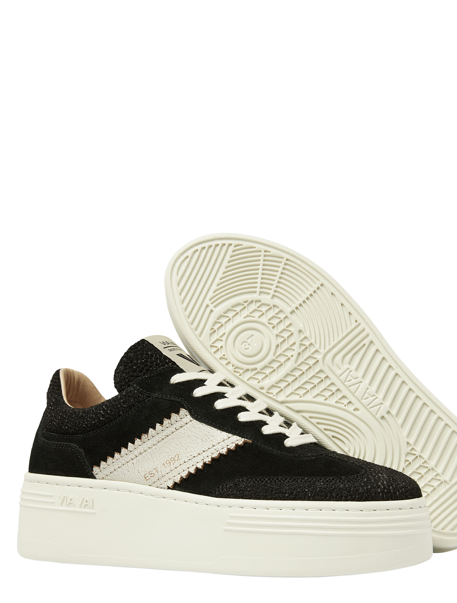 VIA VAI - 62157 Isa Romi 01-900 Black - Sneakers - Dames - Lage Sneakers - 47798_11_4