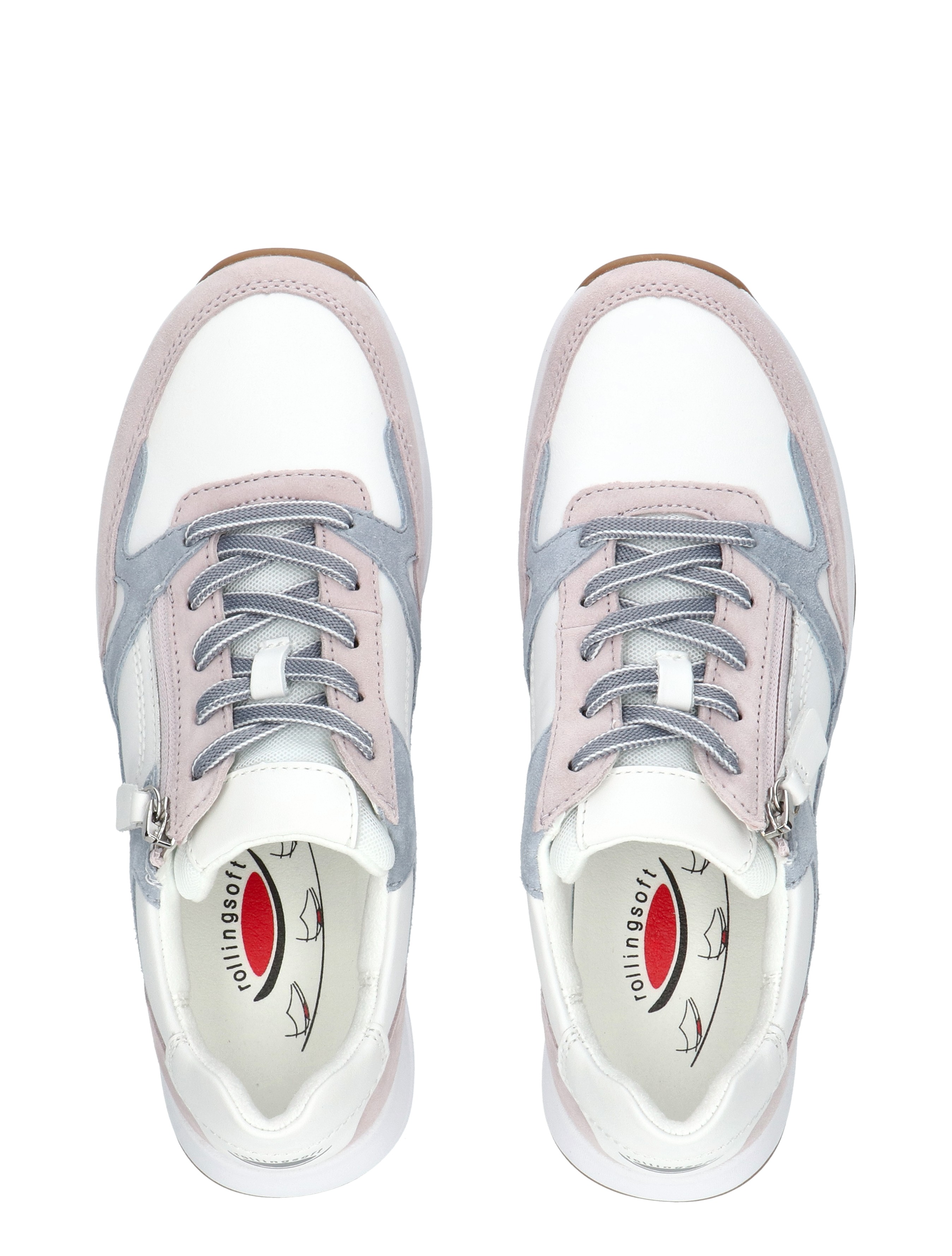 Gabor Rollingsoft - 86.958.53 53 weiss/flieder/lagune - Dames - Veterschoenen - Casual Veterschoenen - 49994_88_7