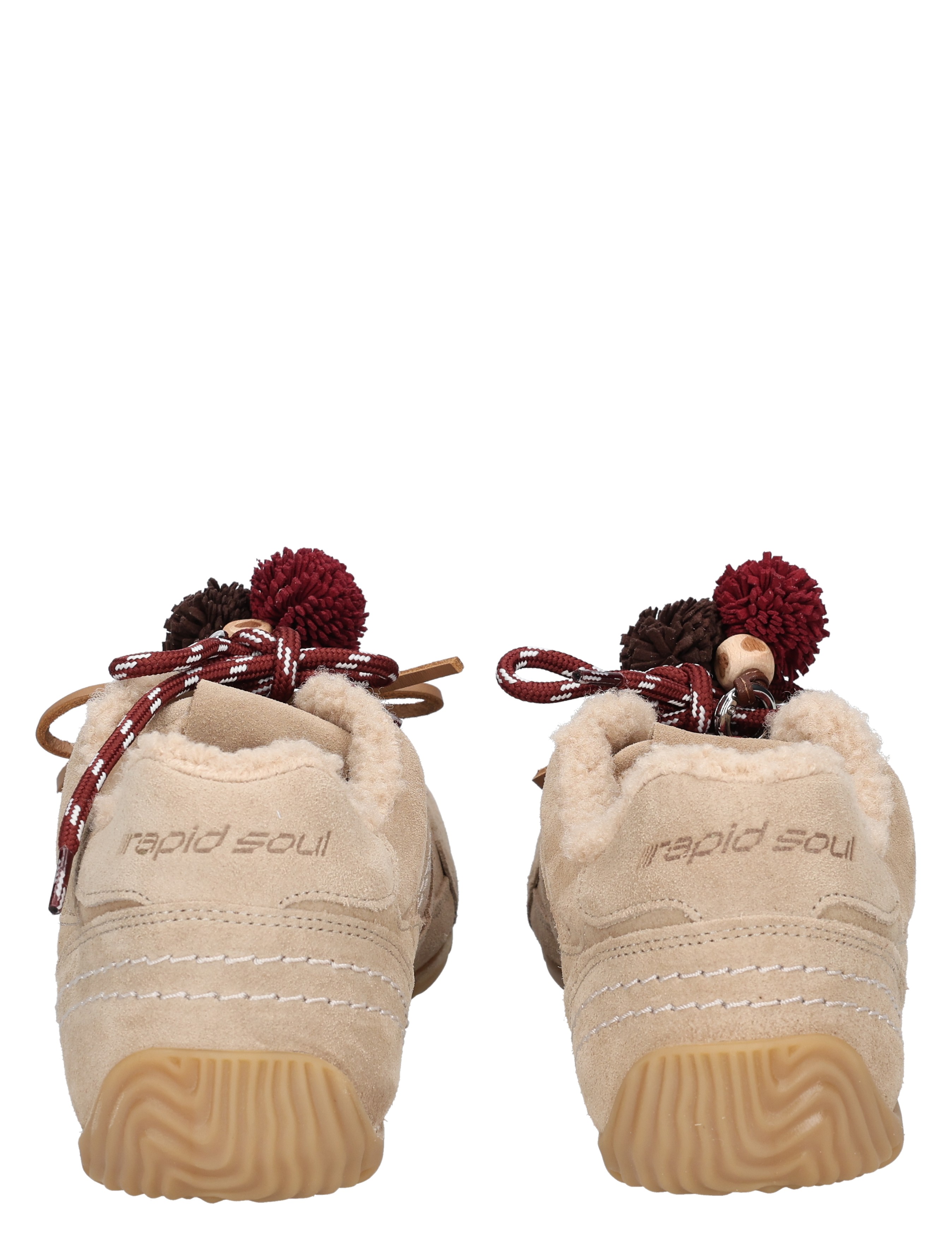 suede, bootie, shearling, pom-pom, padded