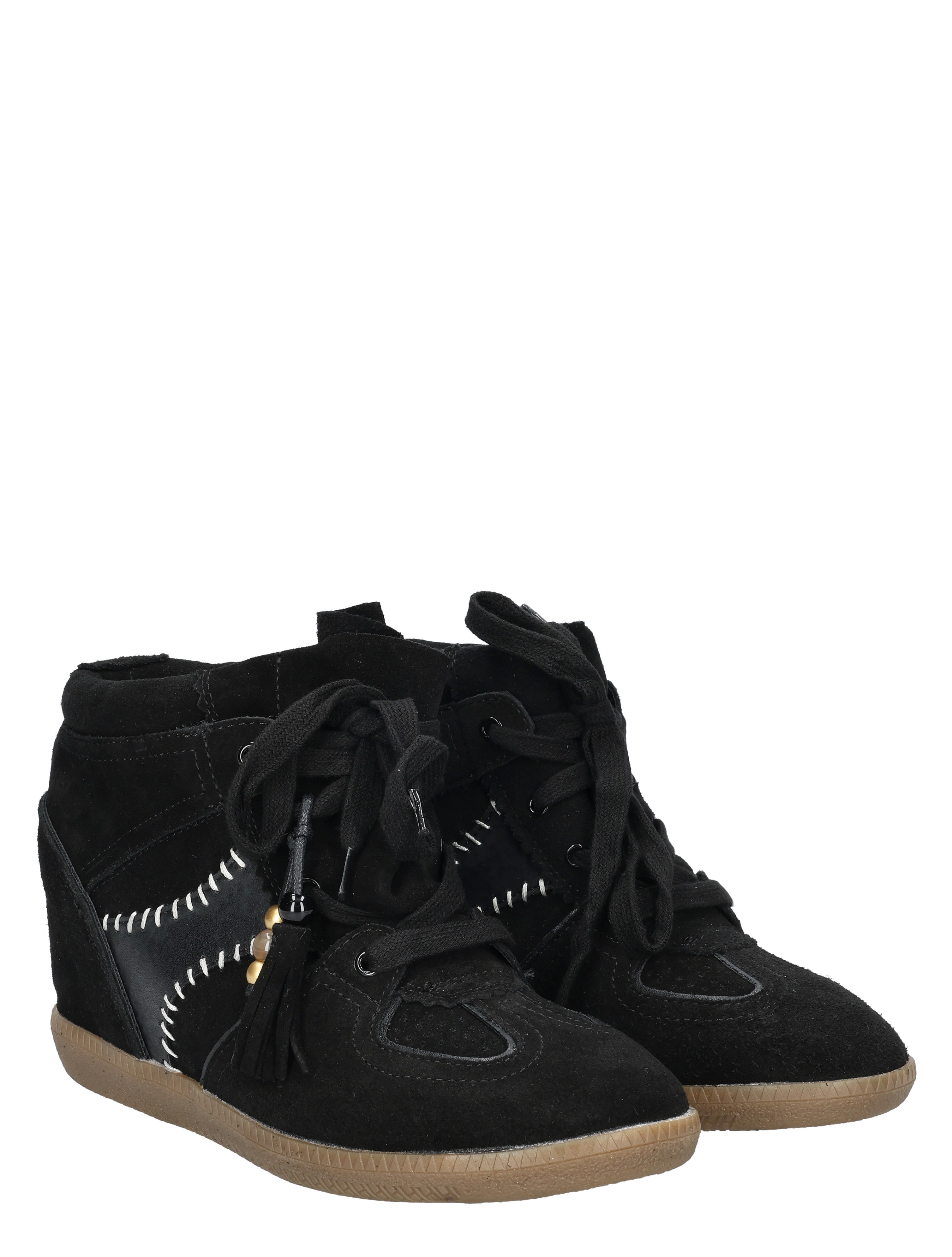 sneakers, hoge schoenen, leder, zwarte sneakers, veters