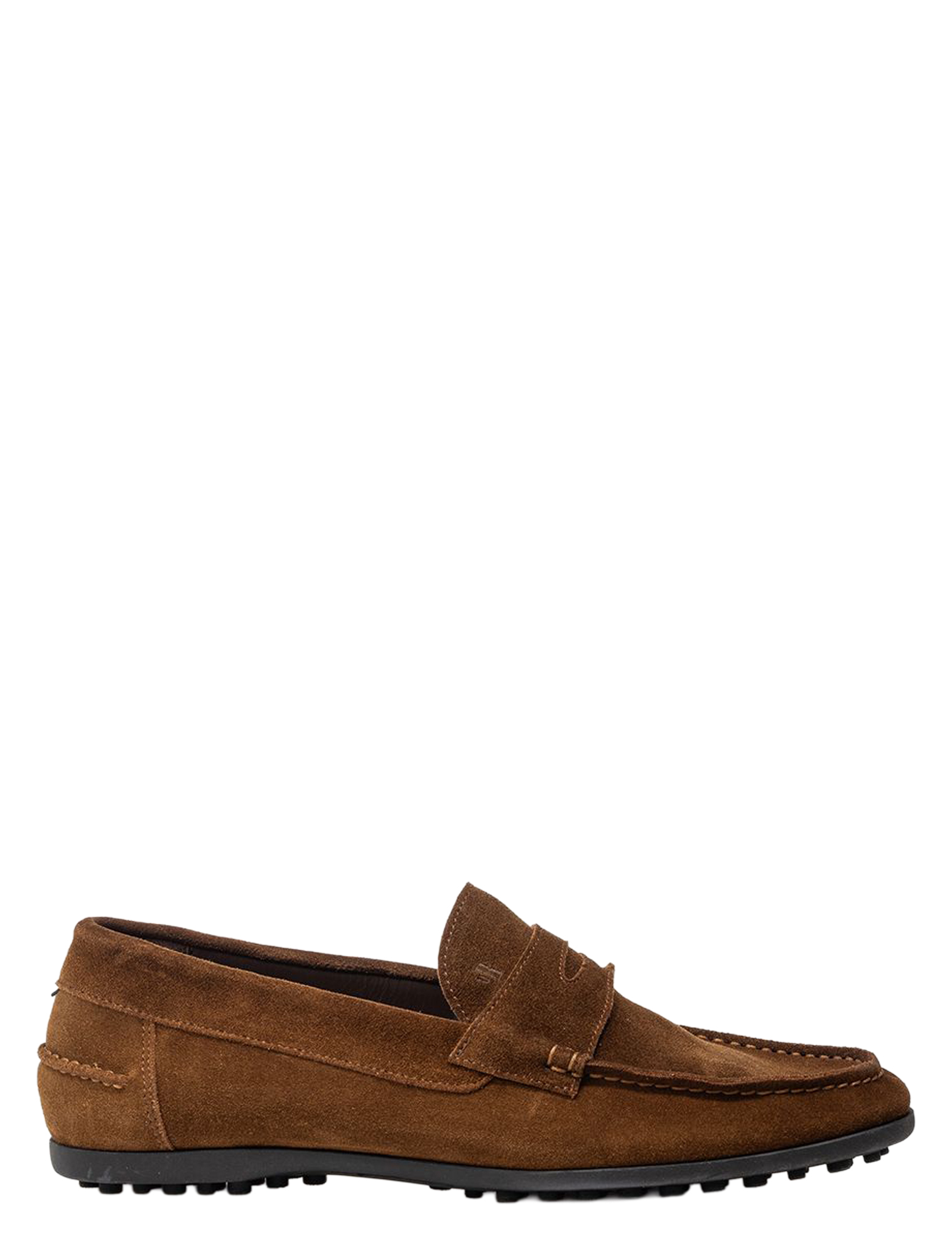 luxe, loafers, suede, bruine, mocassin