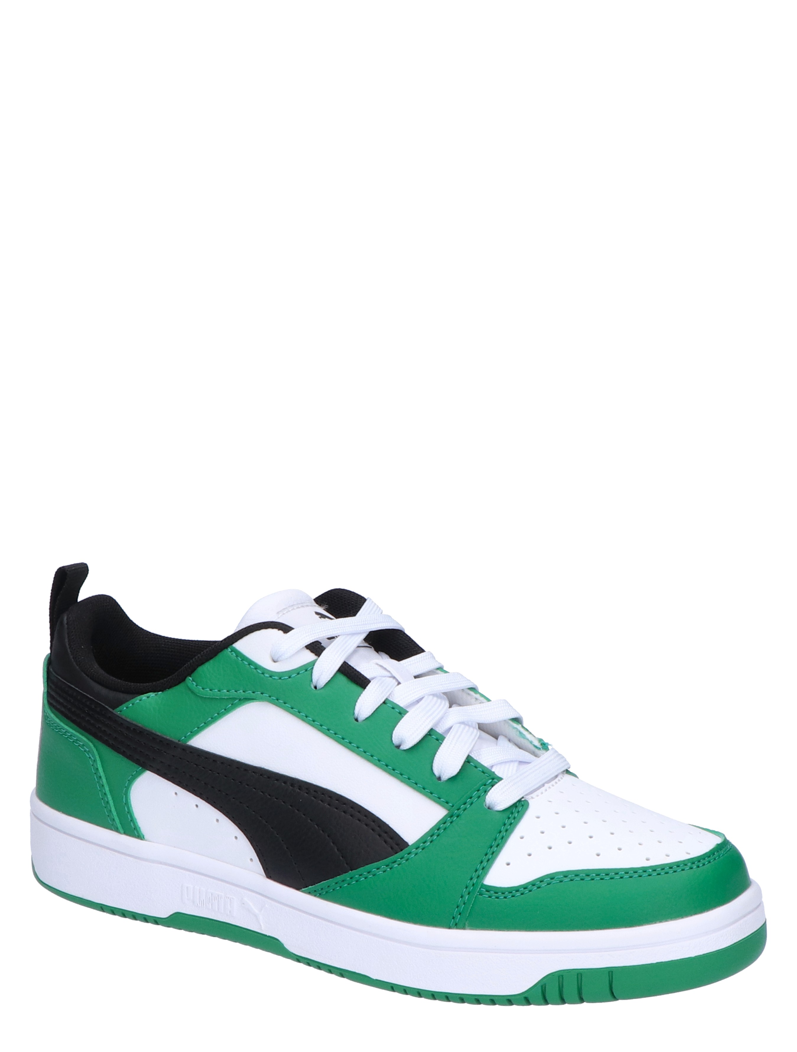 Puma - Rebound V6 Low White Black Green - Meisjes - Jongens - Sneakers - Lage Sneakers - Lage Sneakers - Sneakers - 46451_86_3