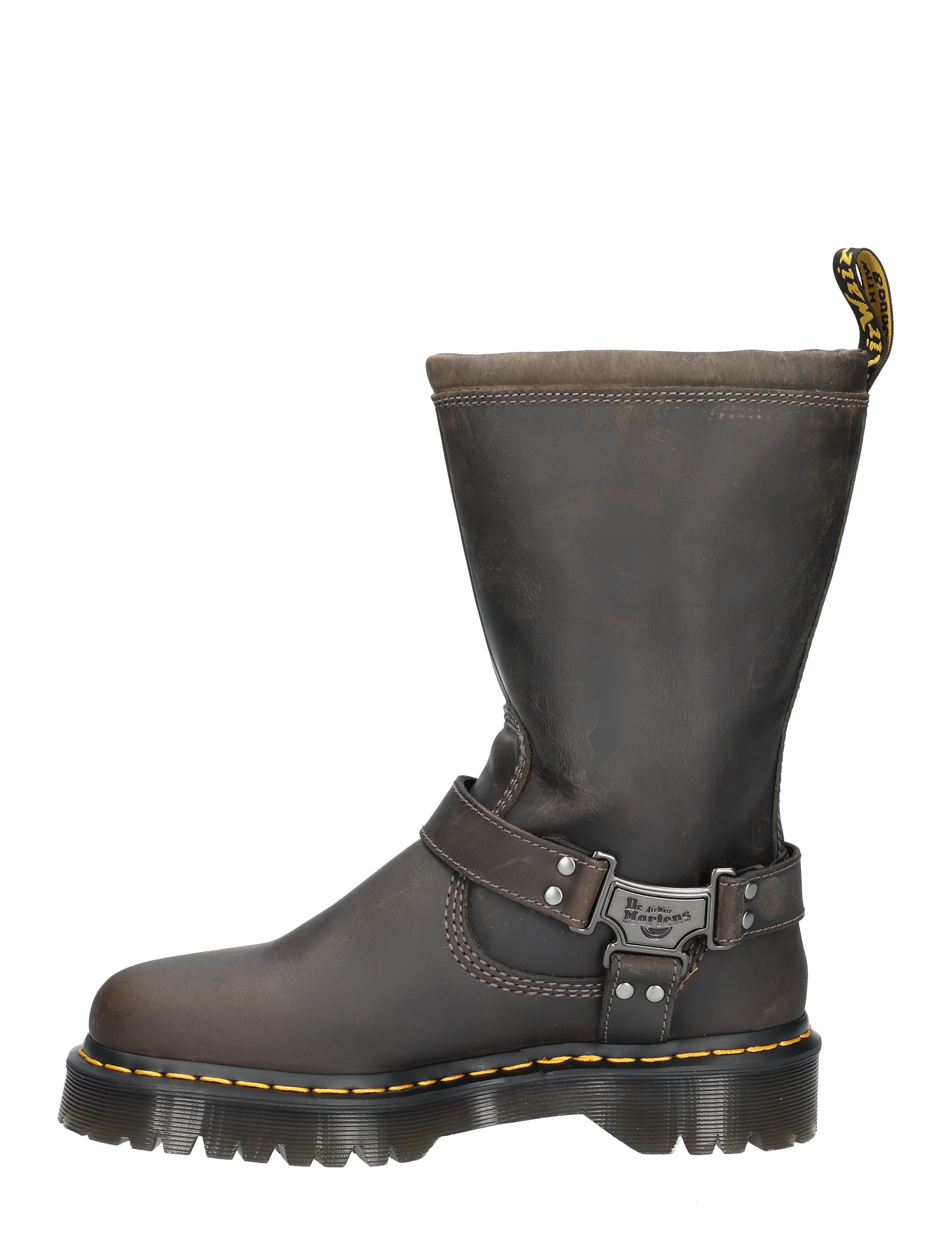 Dr. Martens - Anistone Hidam Charcoal Grey Burnish - Dames - Boots - Biker Boots - 48217_99_2