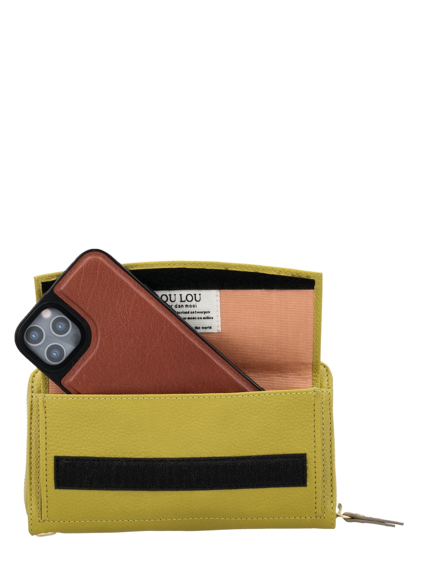 portemonnee, wallet, portemonnee met kaartvakken, leren, gele kleur