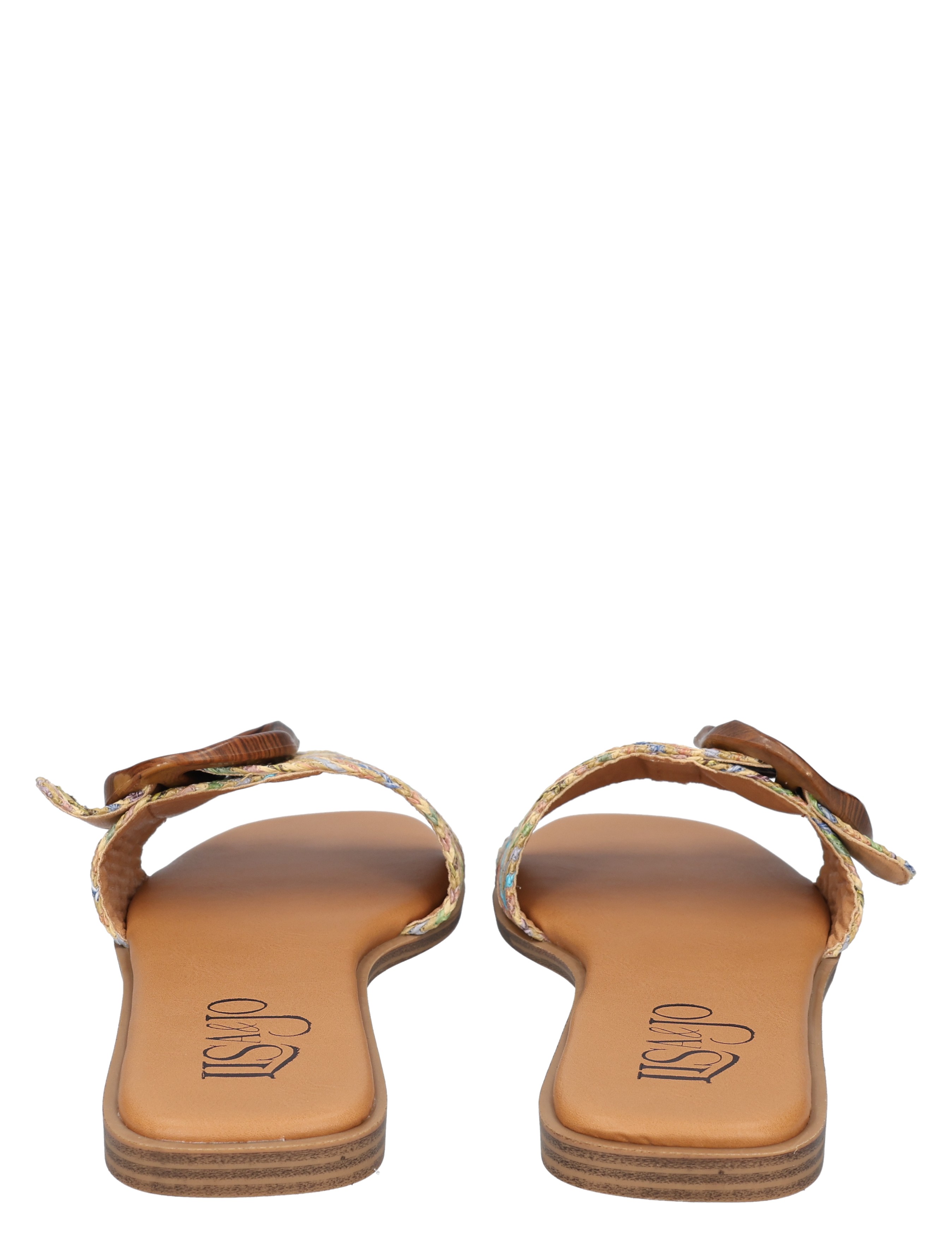 Lisa & Jo - Dedra Multi Raffia - Dames - Muiltjes - 50213_59_7