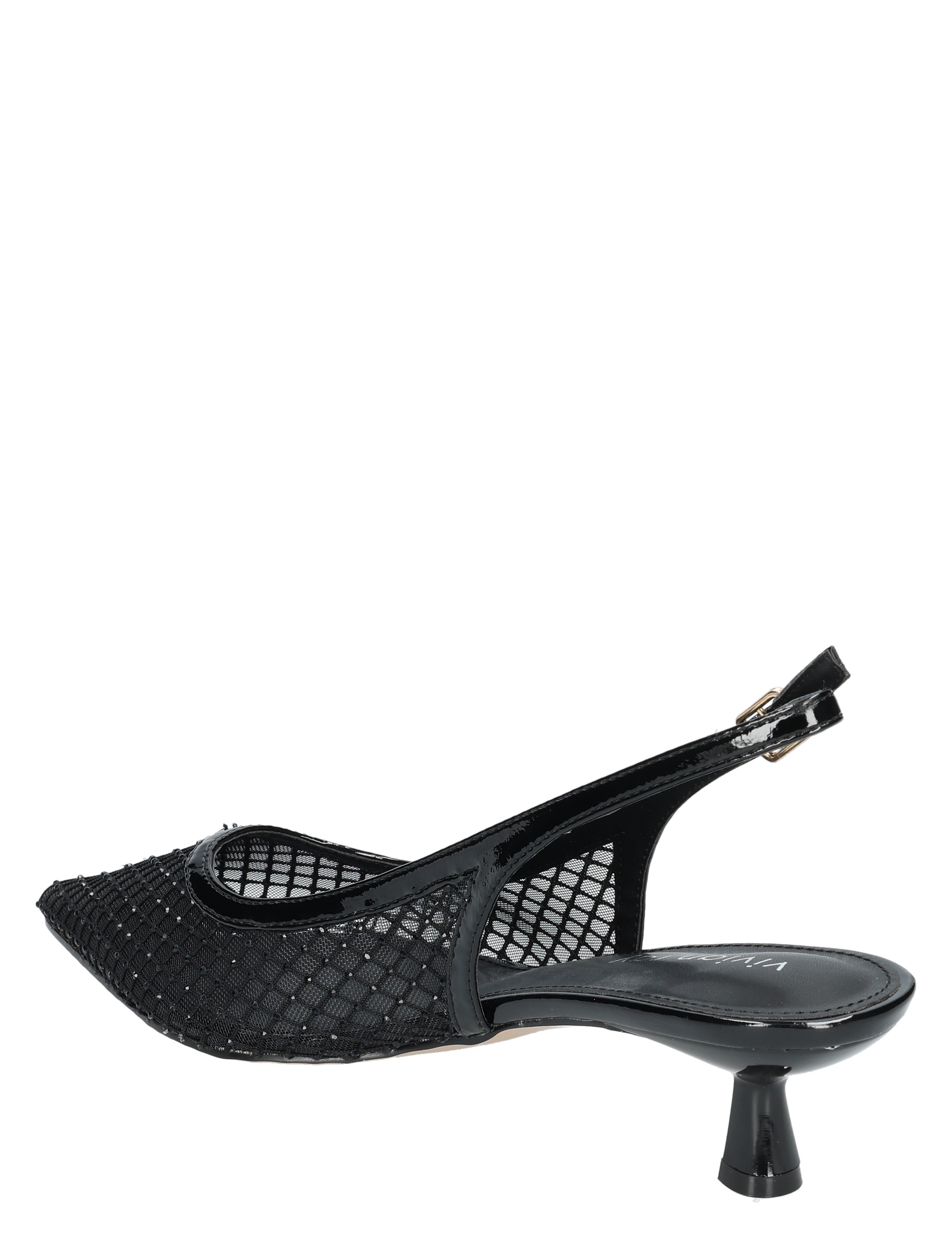 Vivian Ray - Zhou 2615022 Black Mesh - Dames - Slingbacks - 50207_11_4