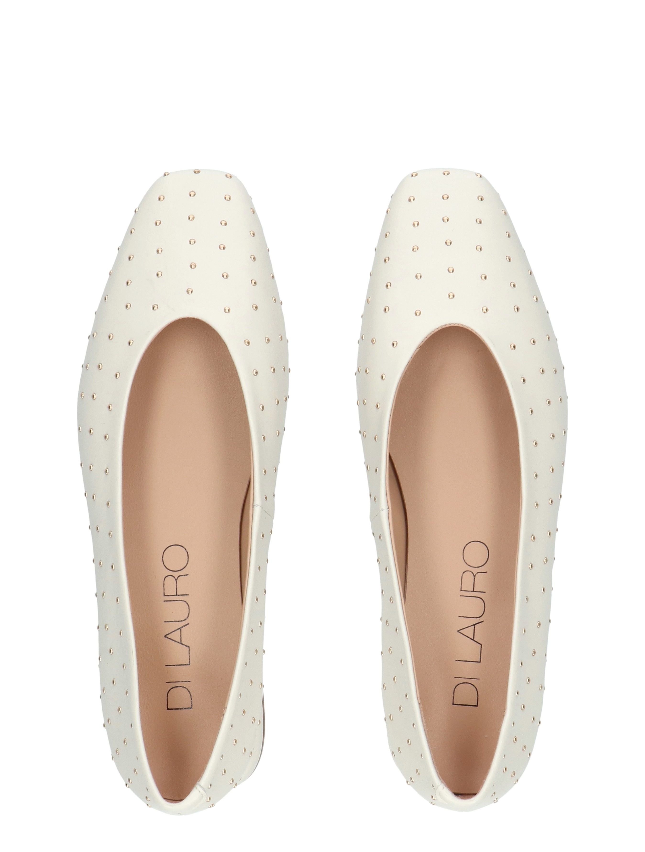 instapschoenen, flat shoes, parels, kristallen, crème kleur