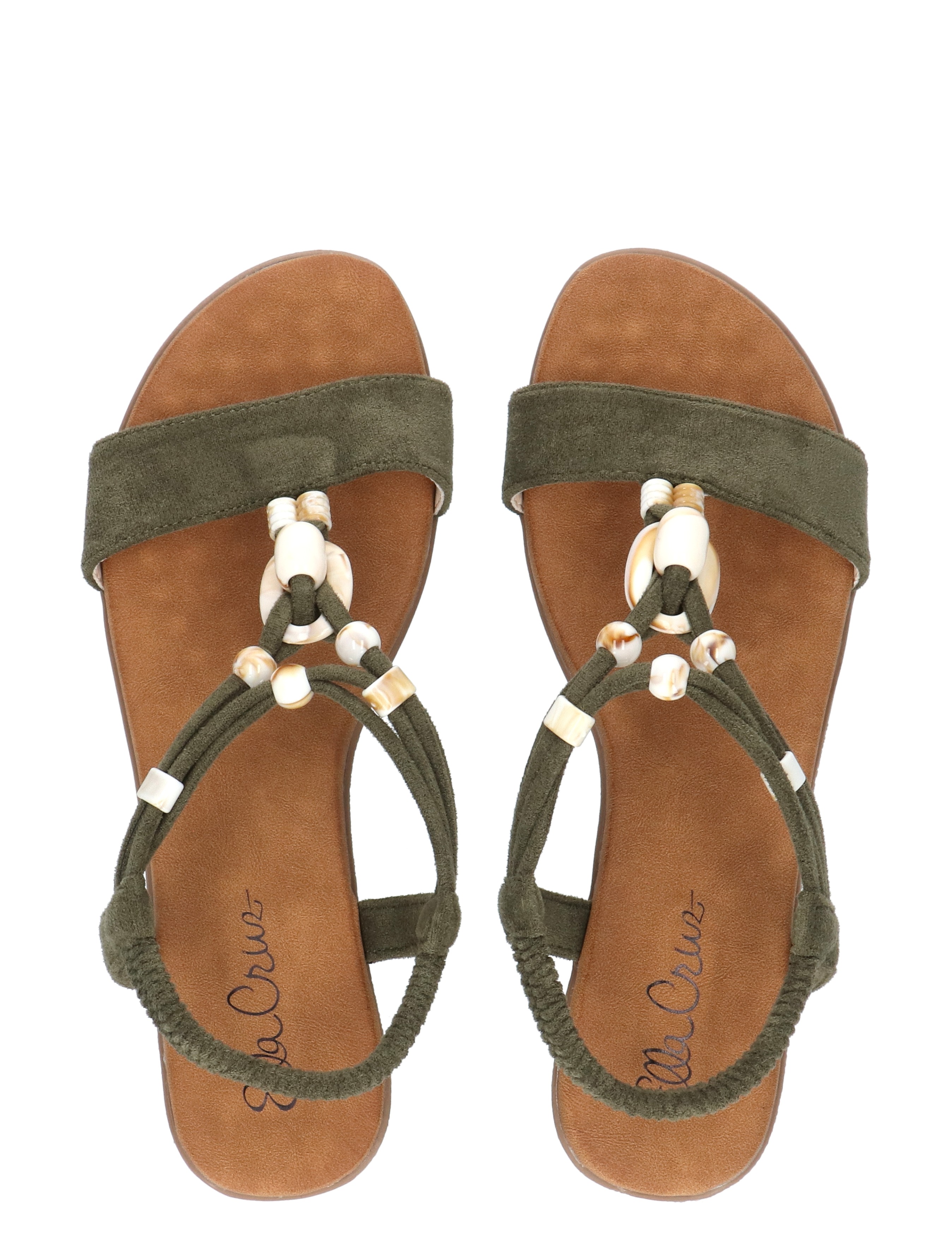 sandalen, bandzool, beige bruin, strandsandalen, bohemien detail