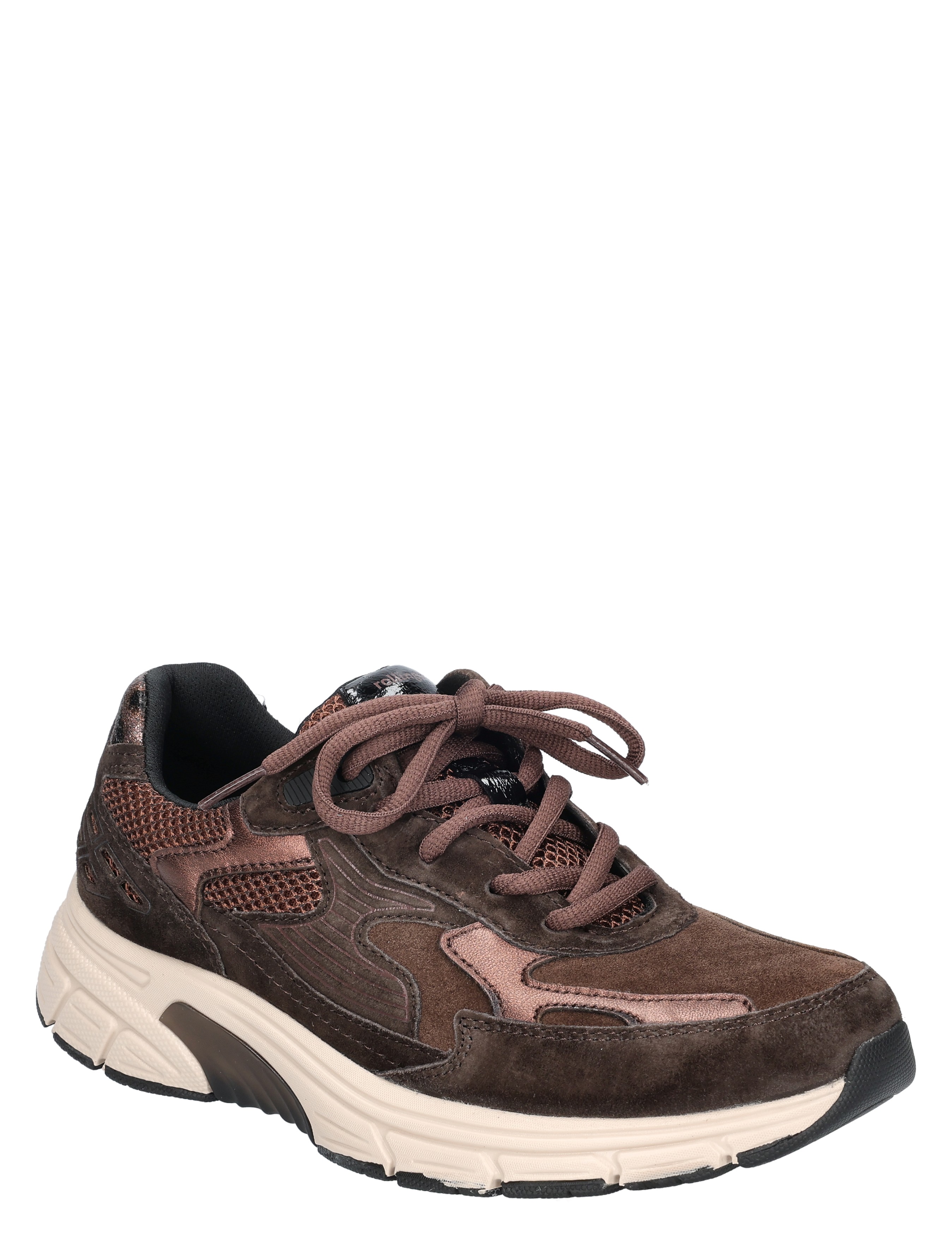 sneaker, sportshoe, bruine schoen, luxe bovenwerk, witte zool
