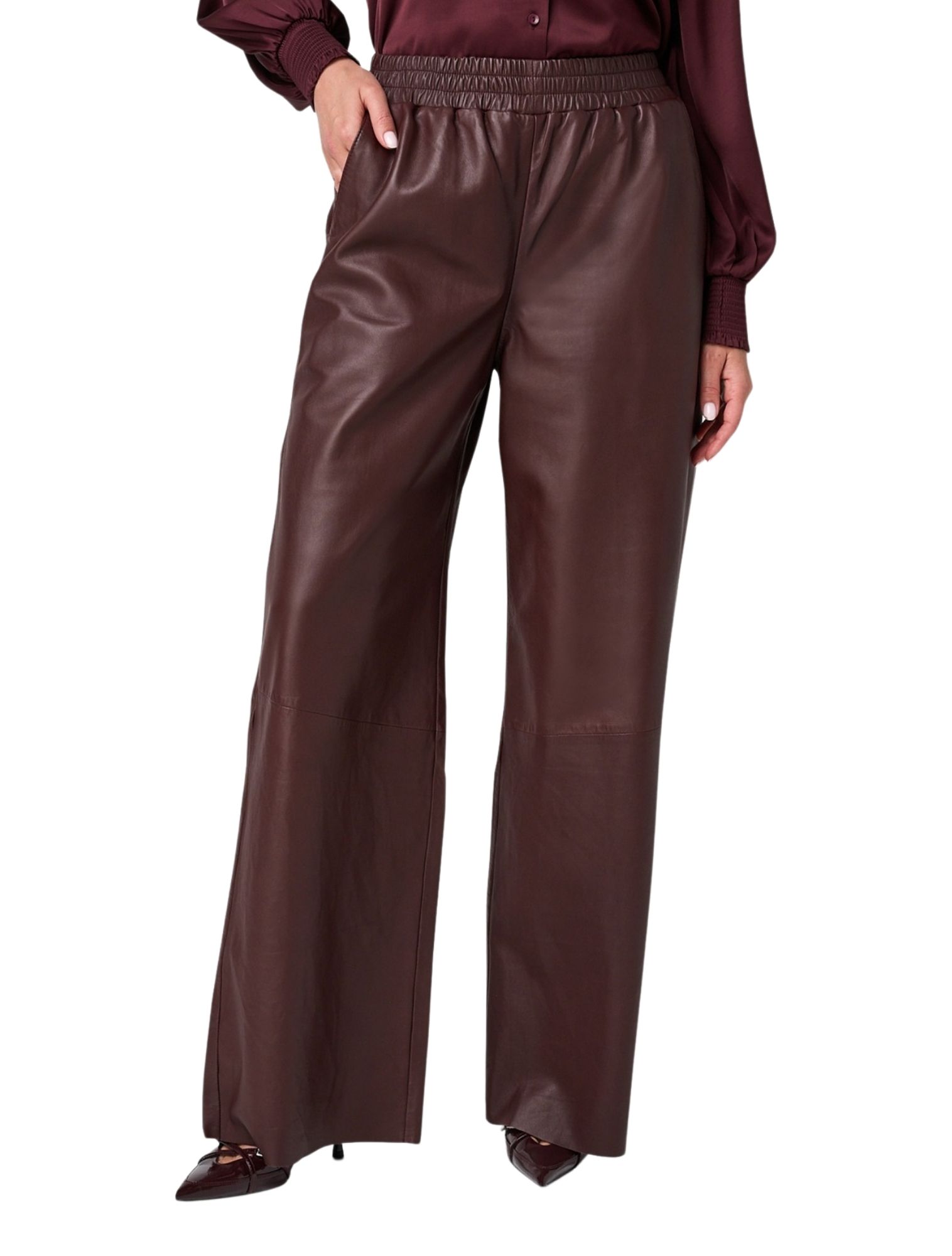 Ibana - Payten Burgundy - Dames - Broeken en Shorts - 48304_42_3