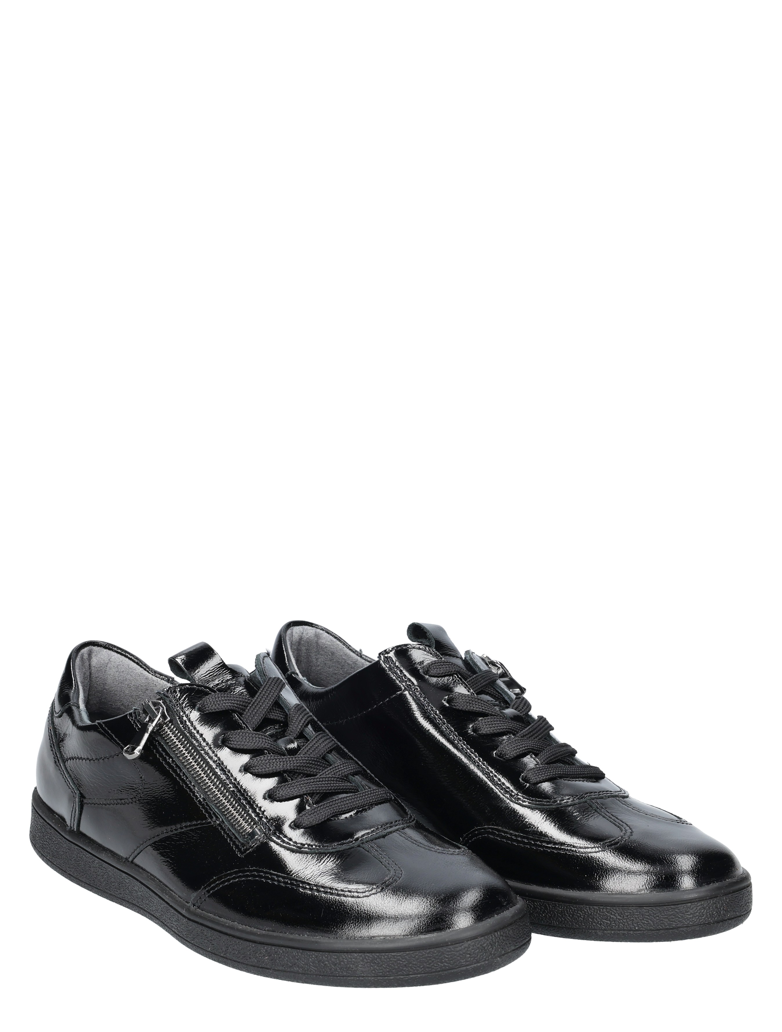 schoenen, sneakers, zwarte leren, zijkant rits, luxe uiterlijk