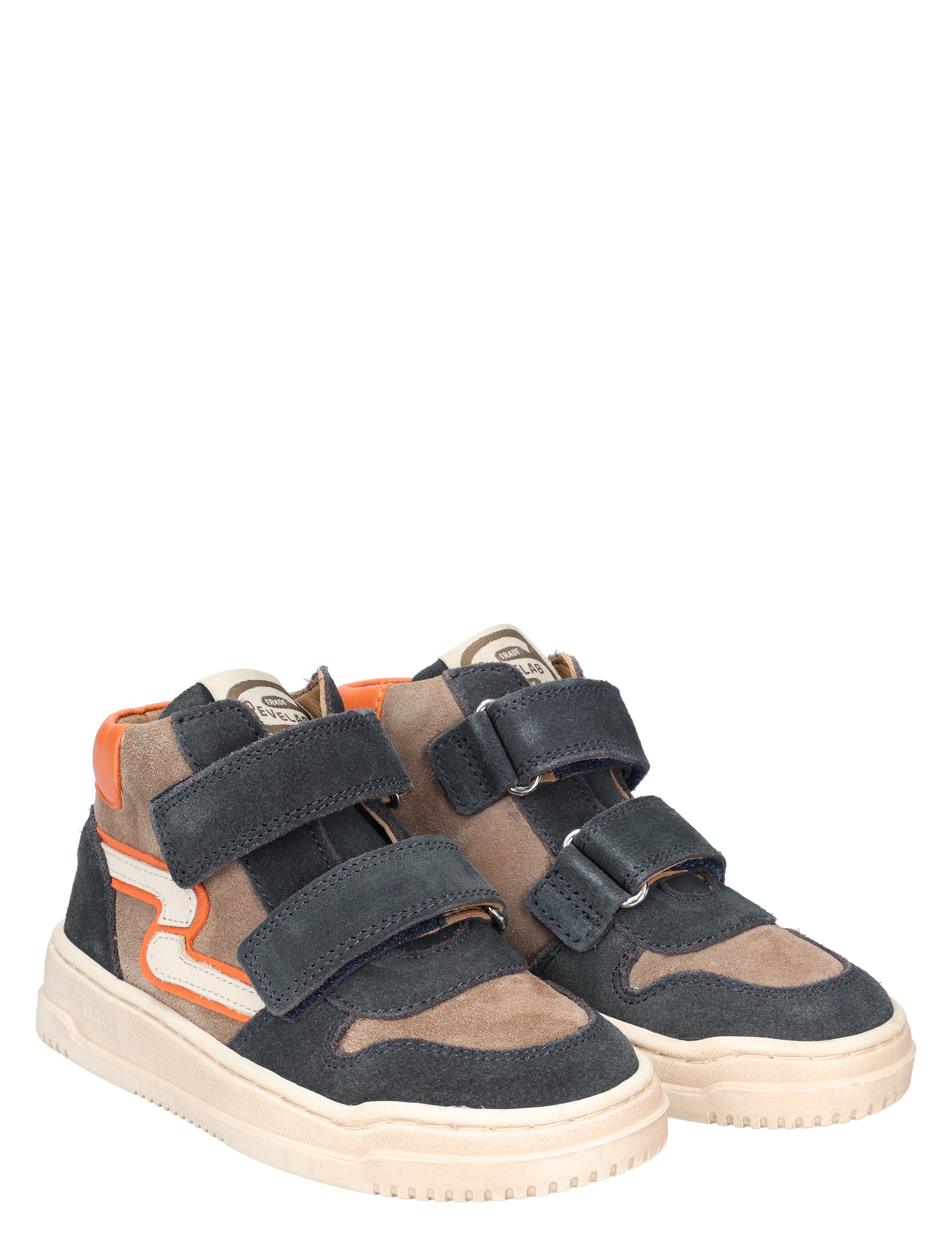 Develab - 44411 696 Blue Combi Waxed - Jongens - Klittenbandschoenen - 49253_37_5