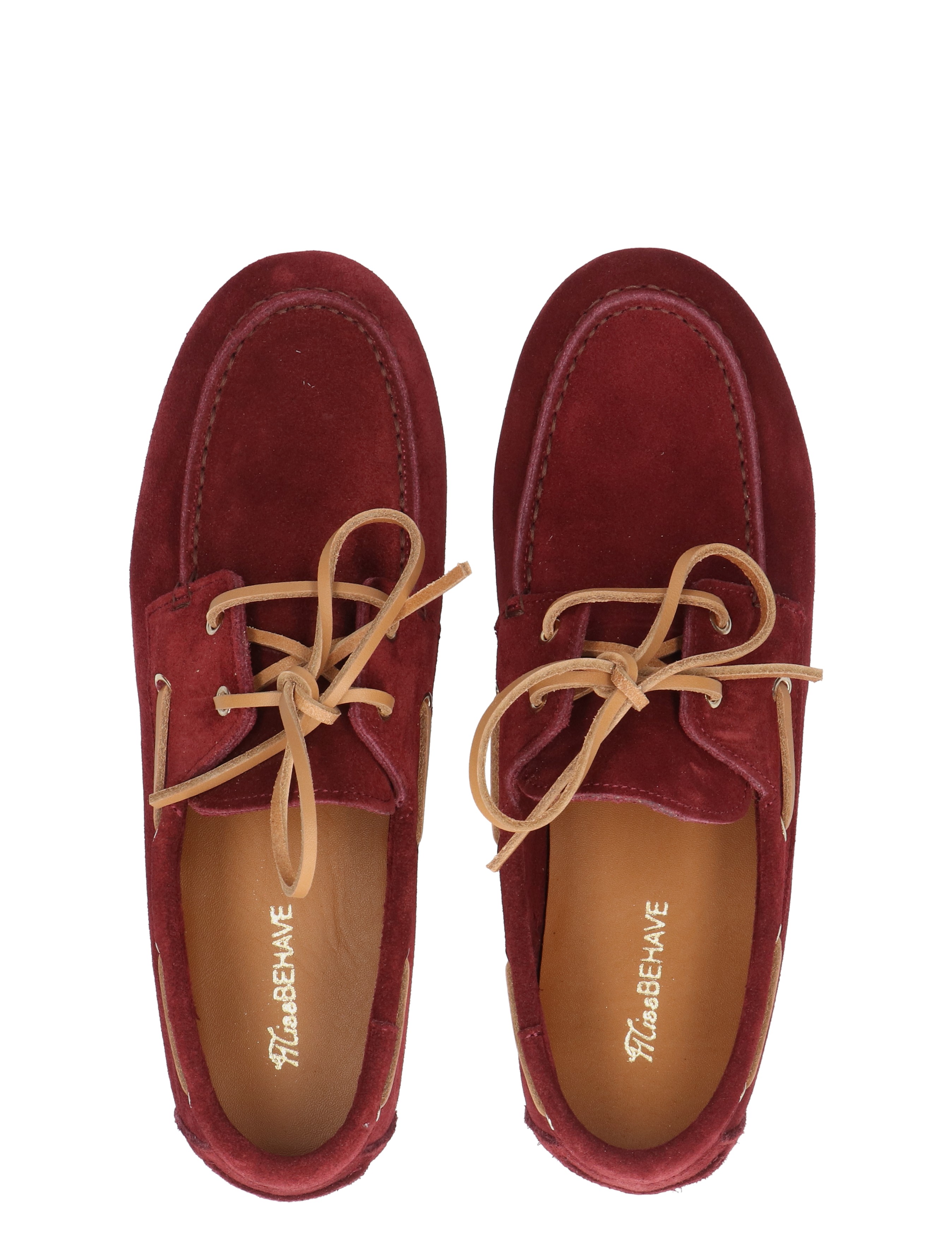 Miss Behave - Xanthi 1-s Bordeaux Suede Loafer - Dames - Veterschoenen - Casual Veterschoenen - 50762_42_7