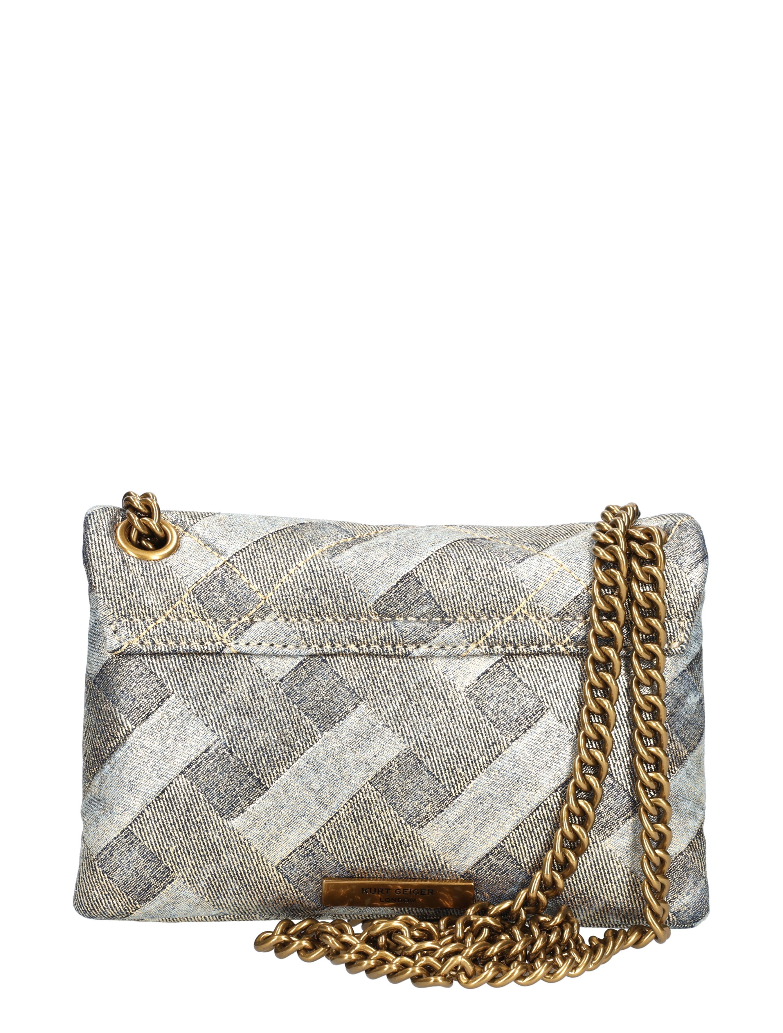 Kurt Geiger - Mini Kensington Soft Bag 8885566669 Gold Comb - Dames - Schoudertassen - 48477_53_2