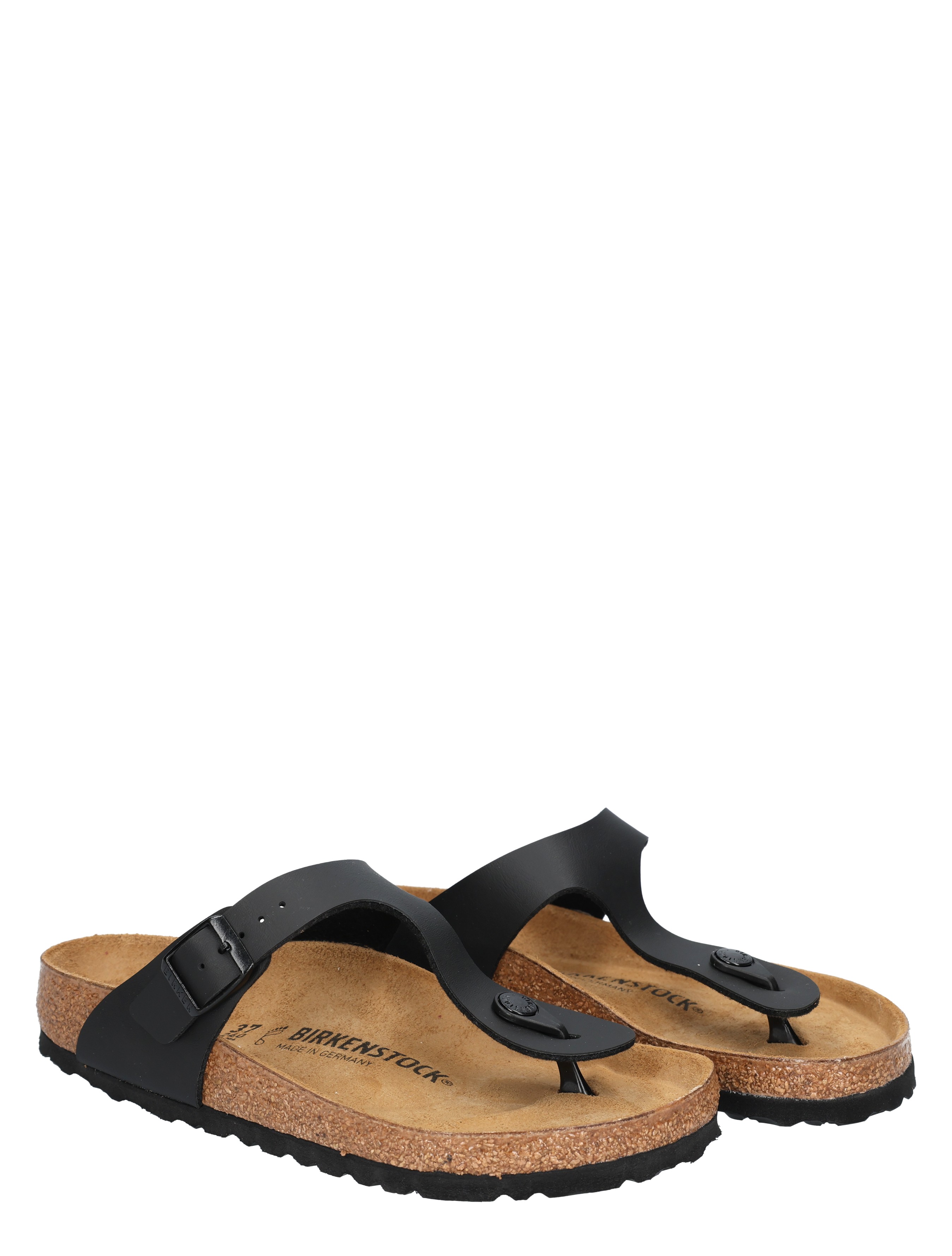 Birkenstock - Gizeh Women Birko Flor Black Regular - Dames - Slippers - 49779_11_6