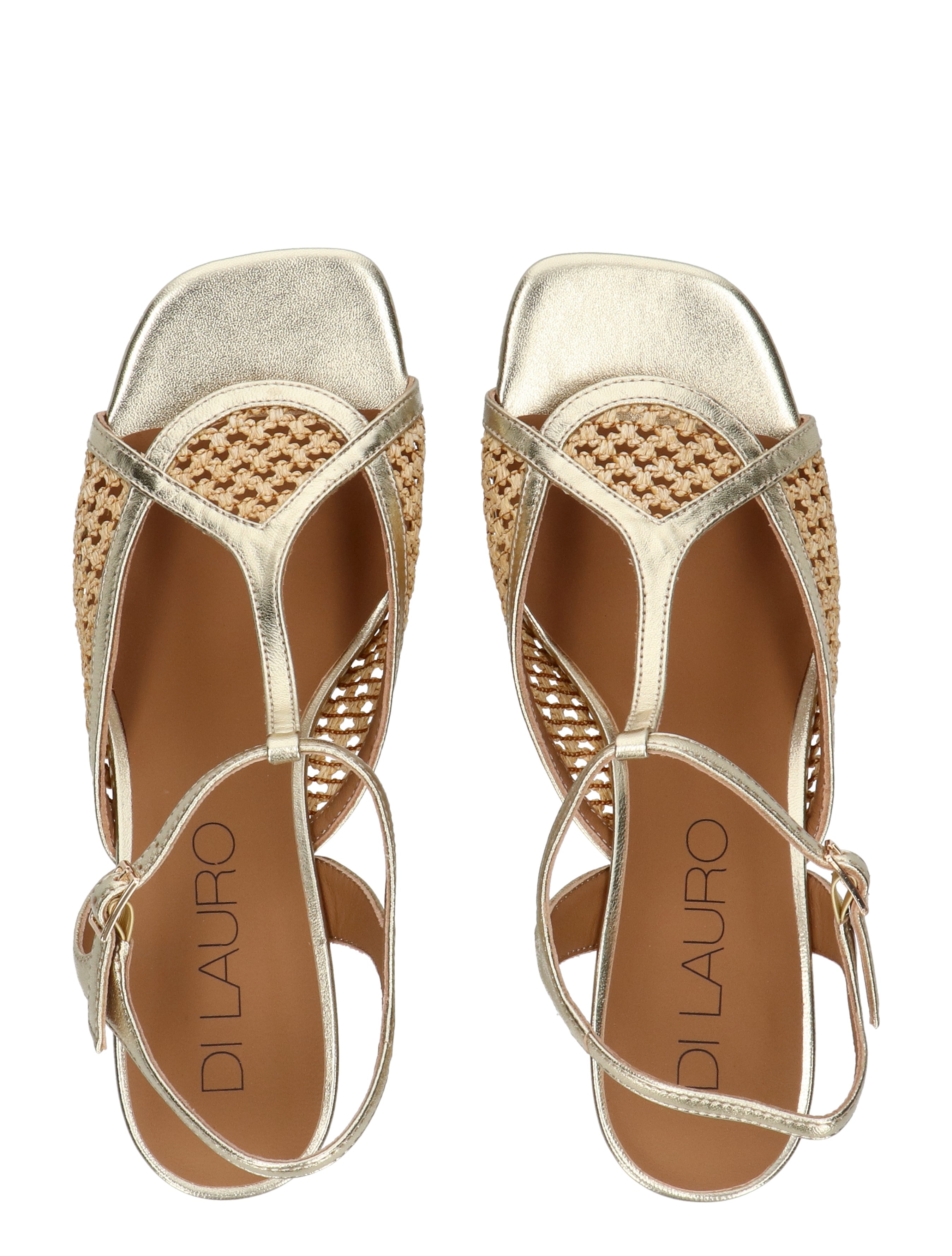 Di Lauro - 61PR13 Metal Sheepskin Golden - Dames - Sandalettes - 50244_53_7