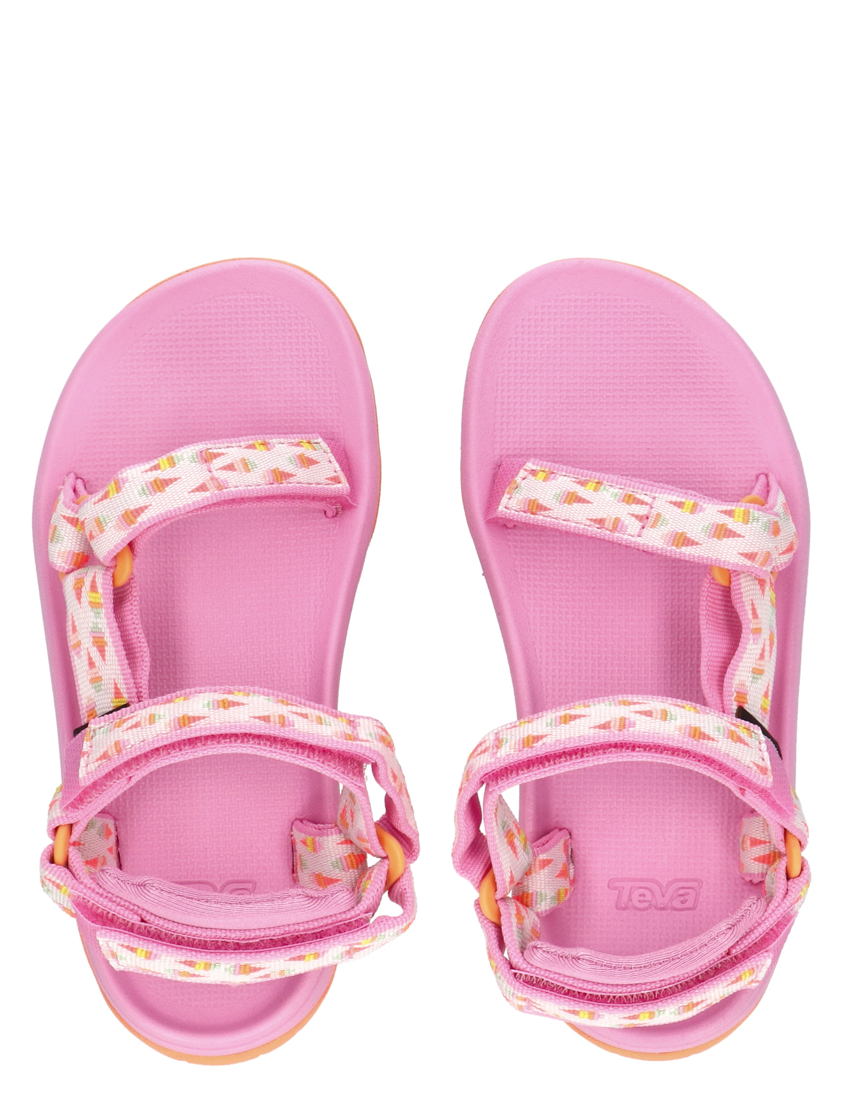 sandalen, pink, sandalen met klittenband, balconne, tevaur