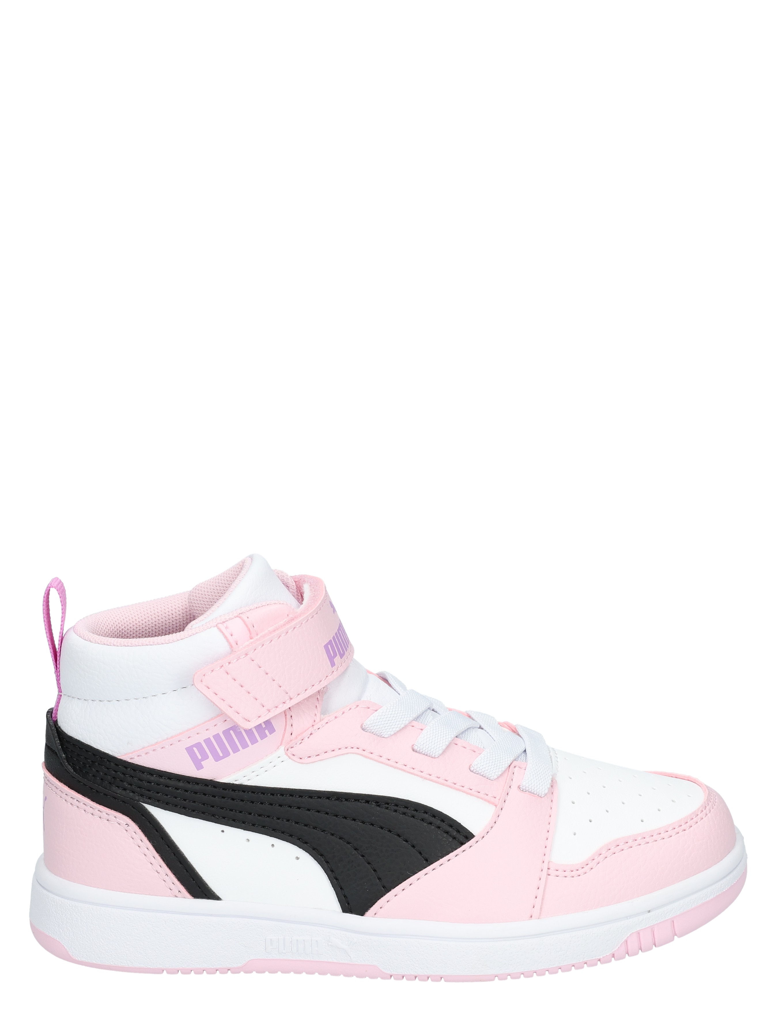 Puma - Rebound V6 Mid White Black Pearl - Meisjes - Sneakers - Hoge Sneakers - 49707_48_1