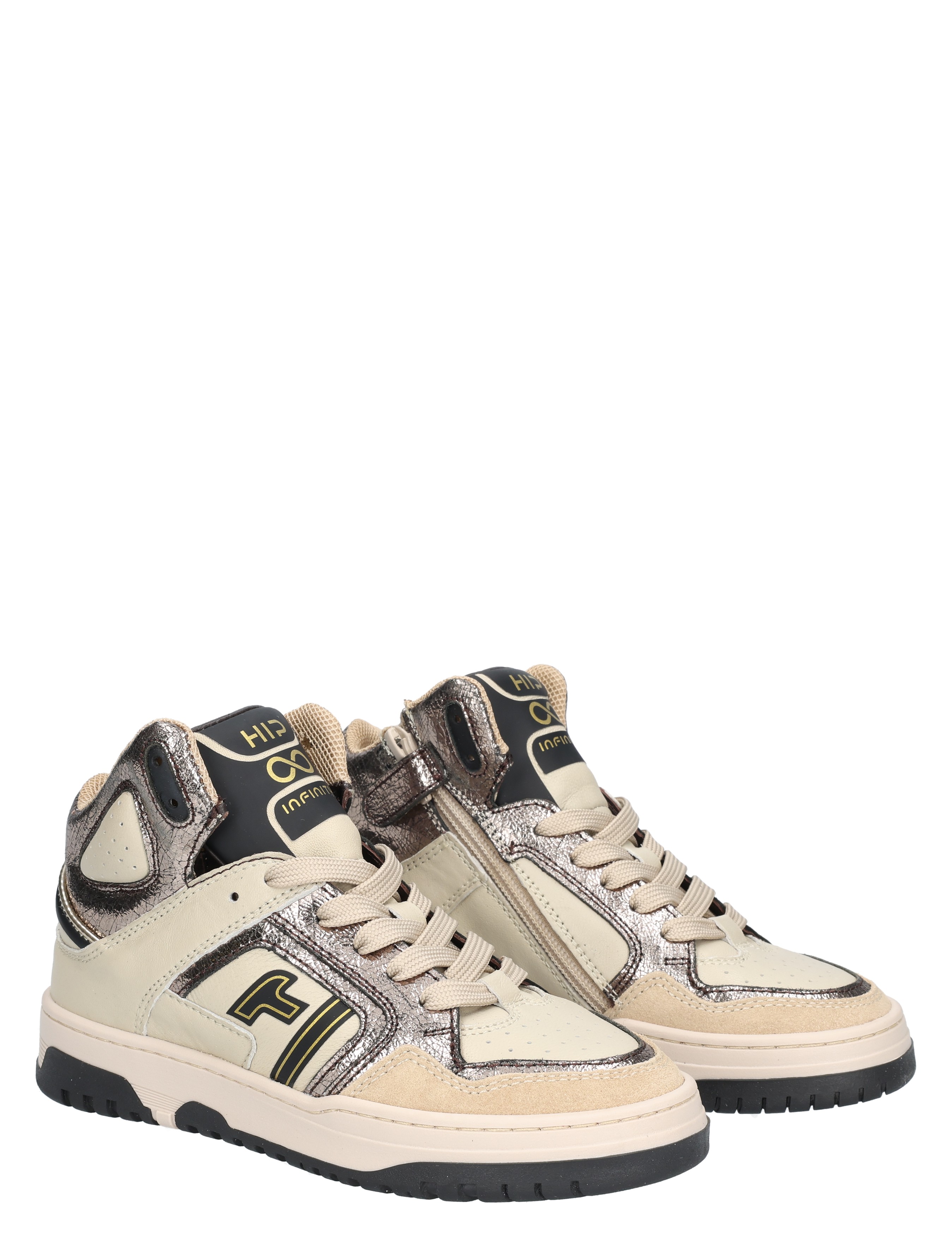Hip - H1140 Bronze - Meisjes - Sneakers - Hoge Sneakers - 49278_77_5