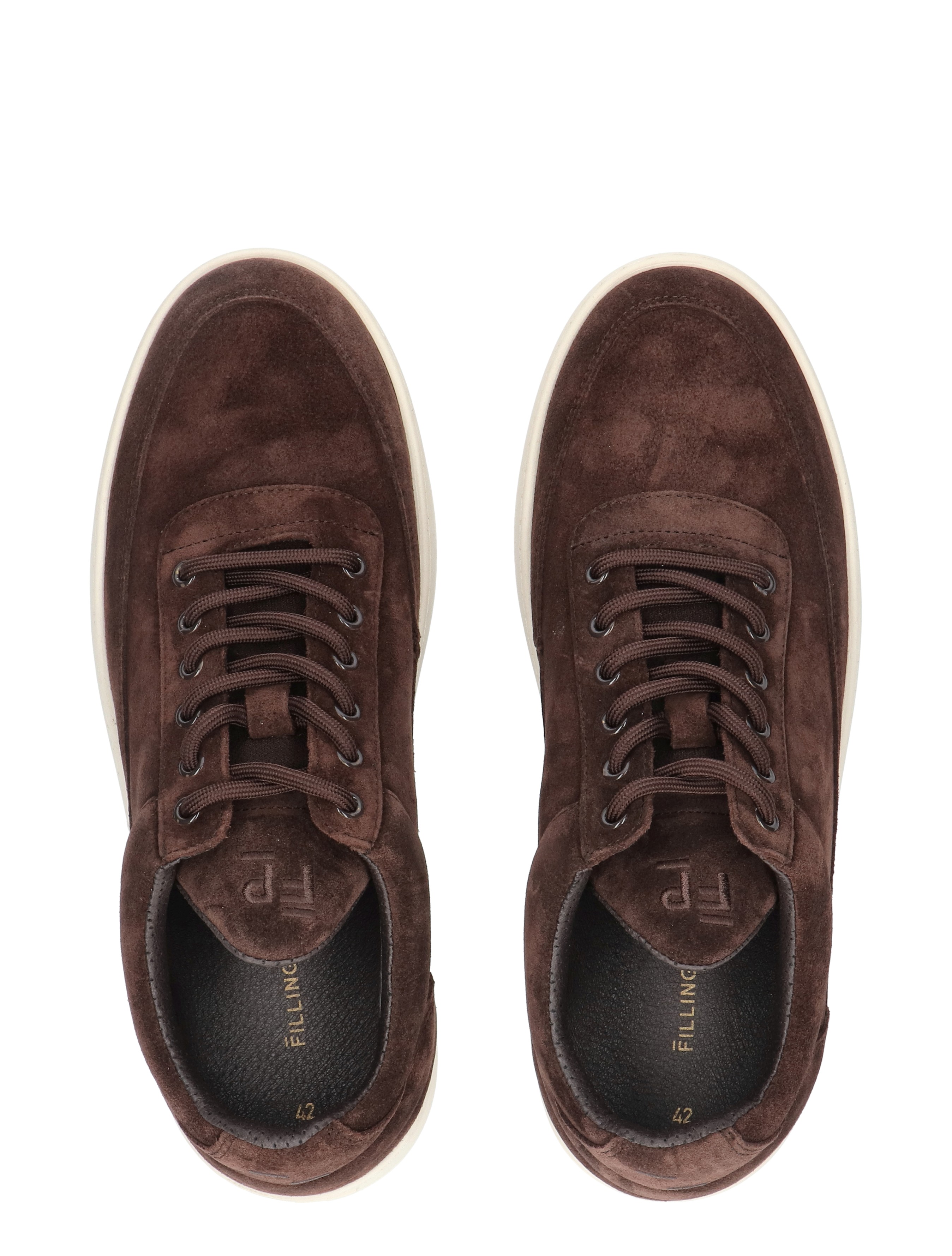 bruine schoenen, suède, veterschoenen, witte zool, casual sneaker