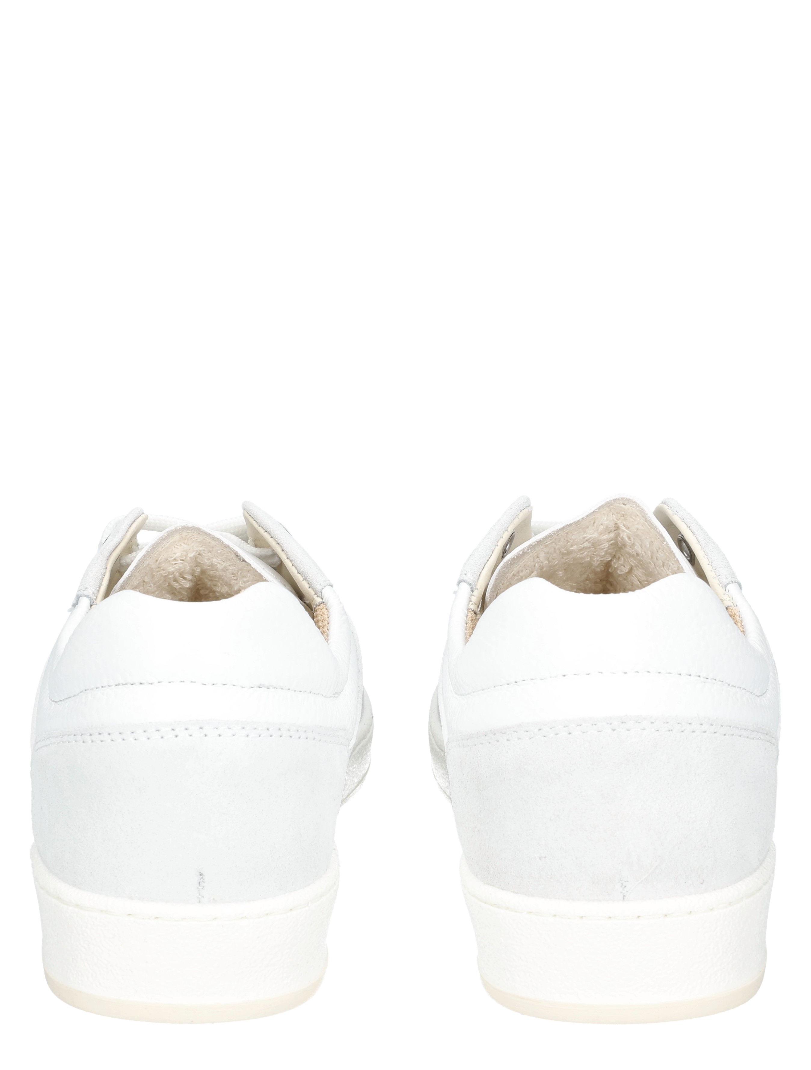 witte sneakers, lederlook, lage snit, blanc, basiskleur wit