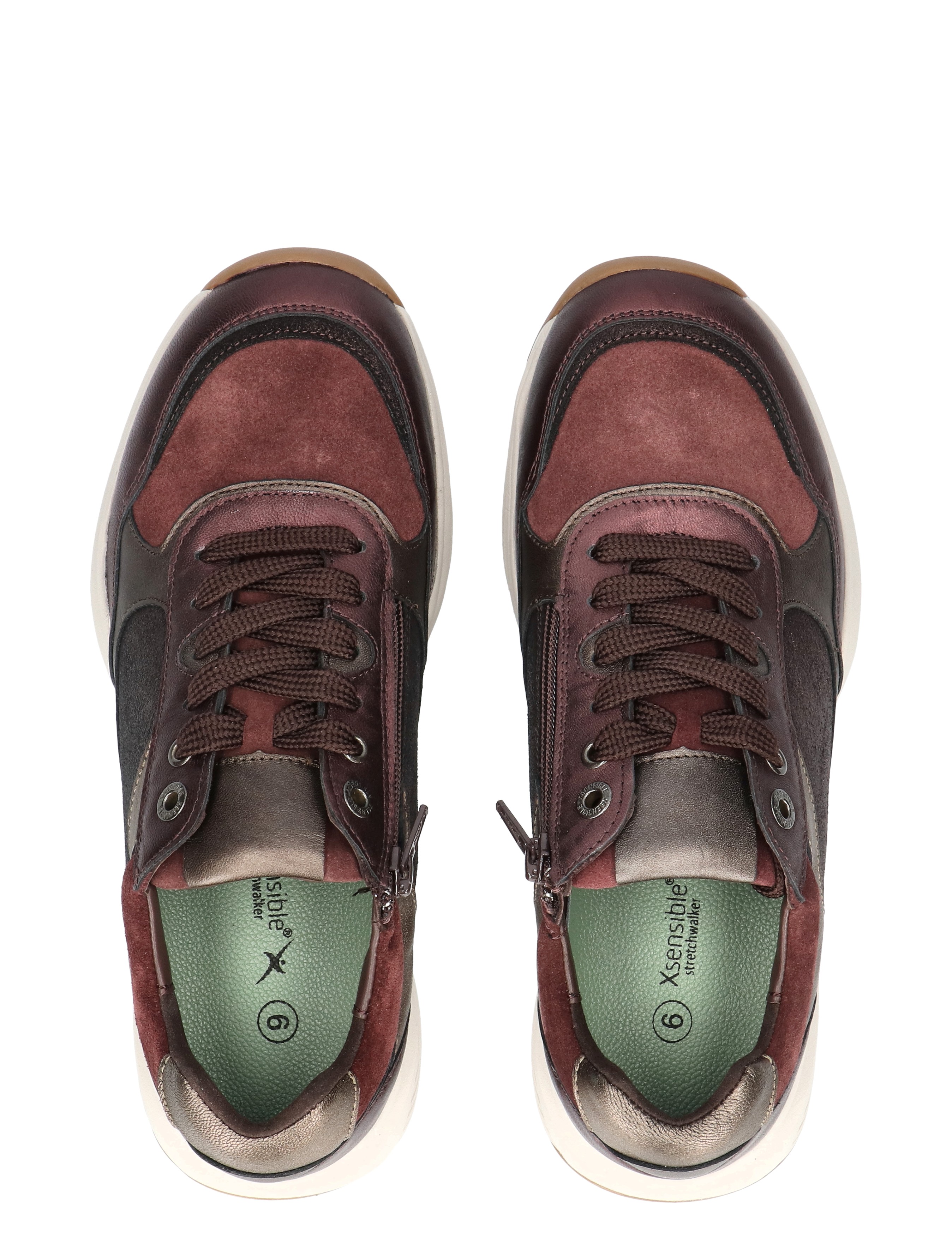 sneakers, burgundy, suede, veters, groene_inlegzool