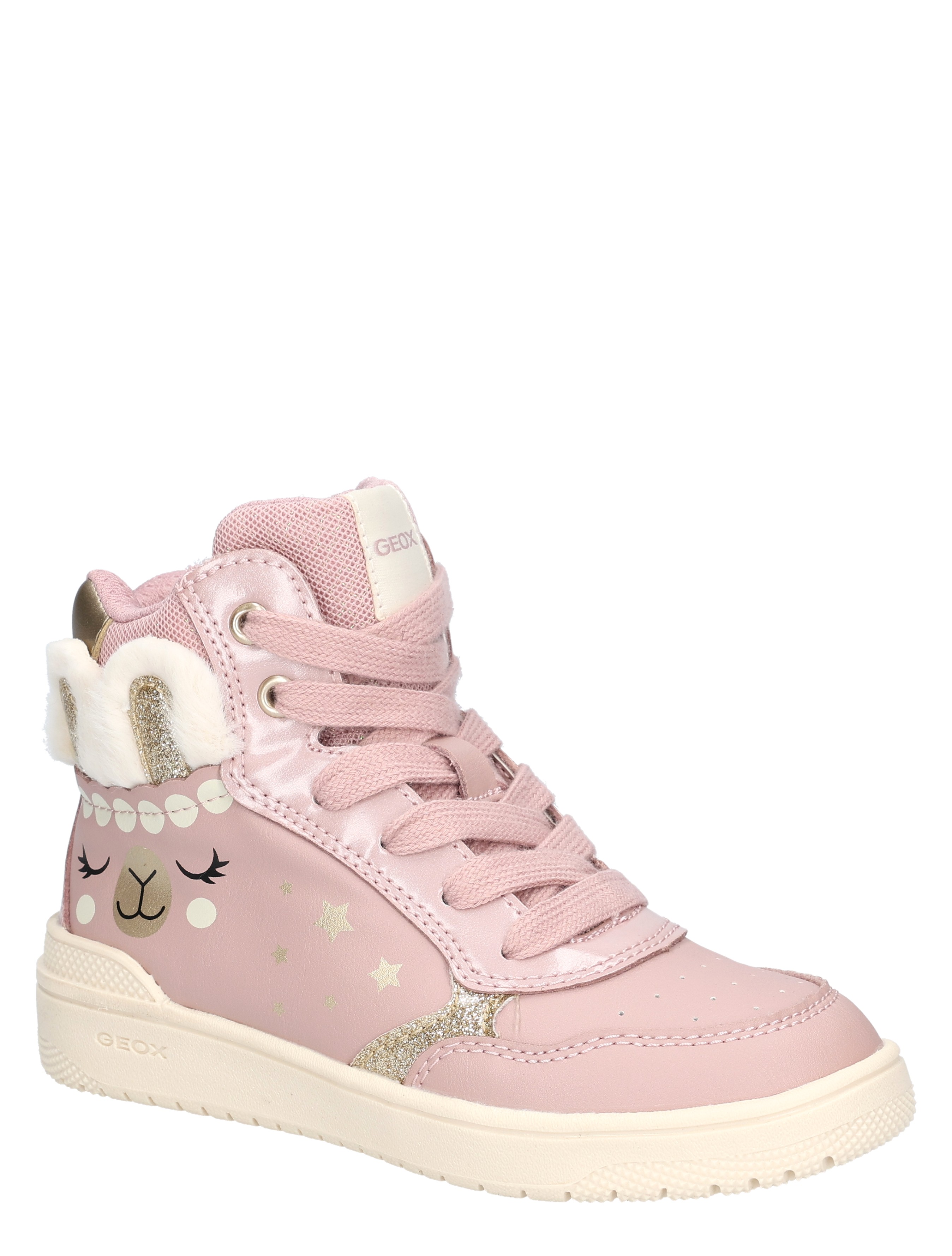 Geox - Washiba Old Rose Platinum - Meisjes - Sneakers - Hoge Sneakers - 48254_48_3