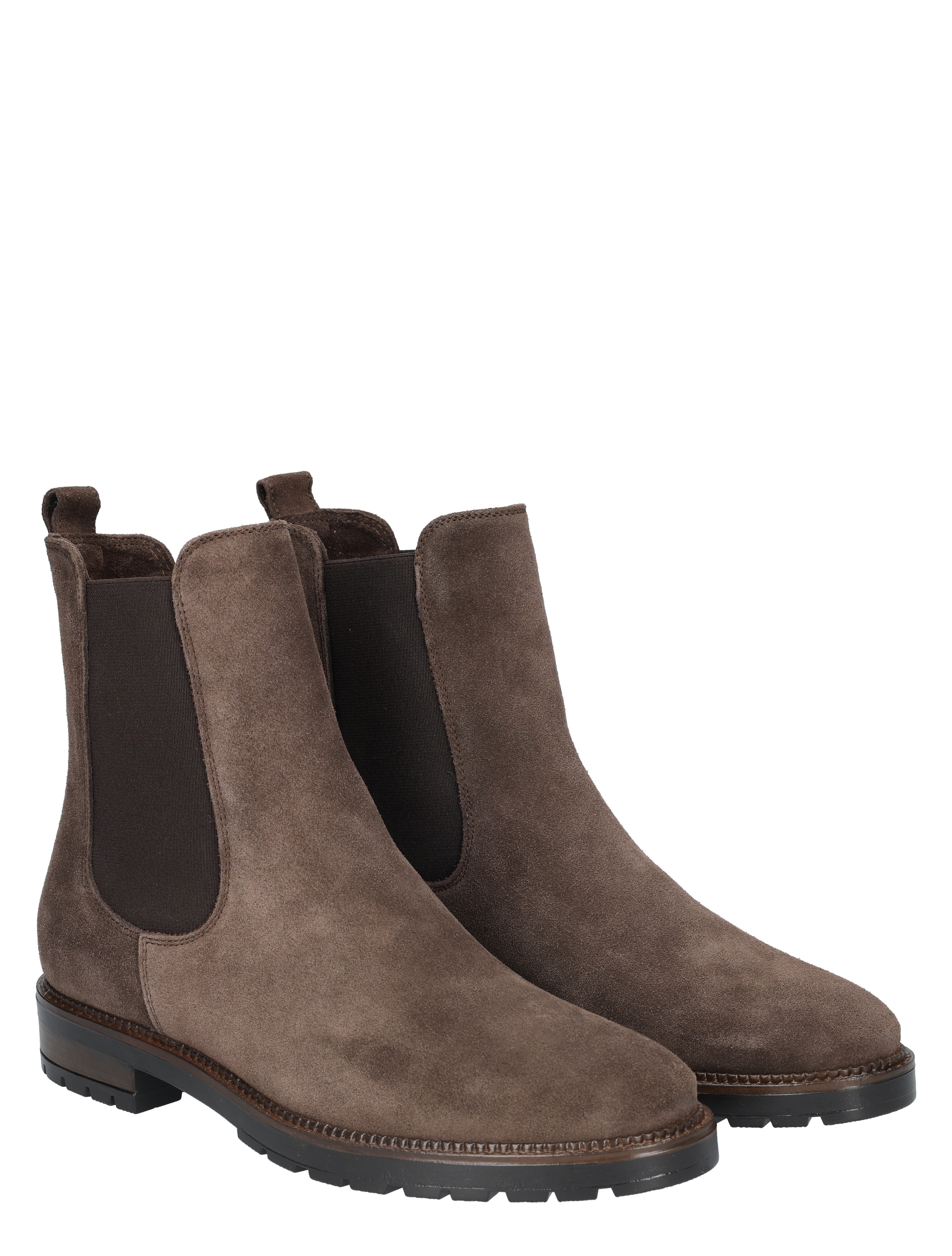 boots, Chelsea boots, suede, brown, elastic side panels