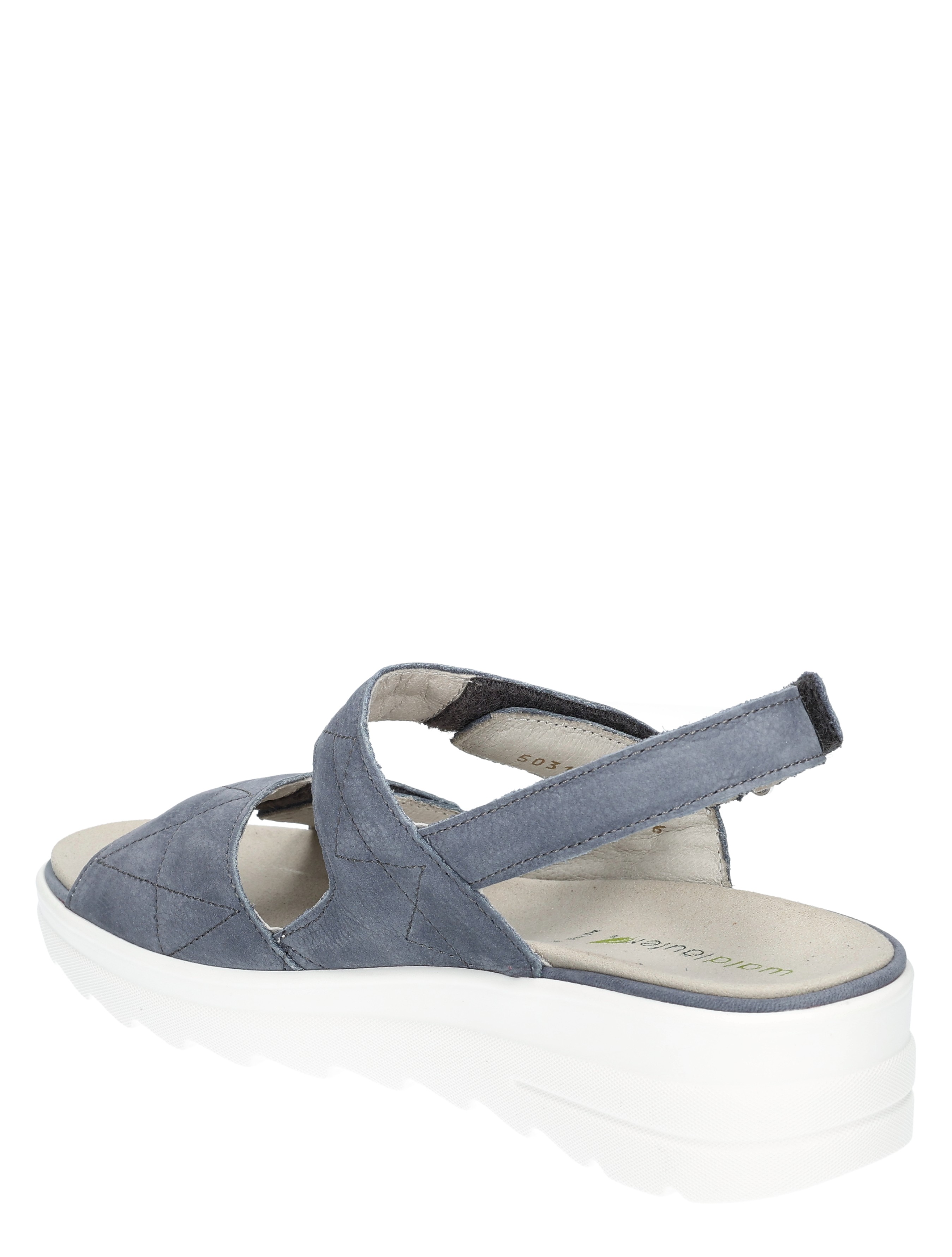 sandalen, slipper, blauw, kussenzool, synthetisch leer