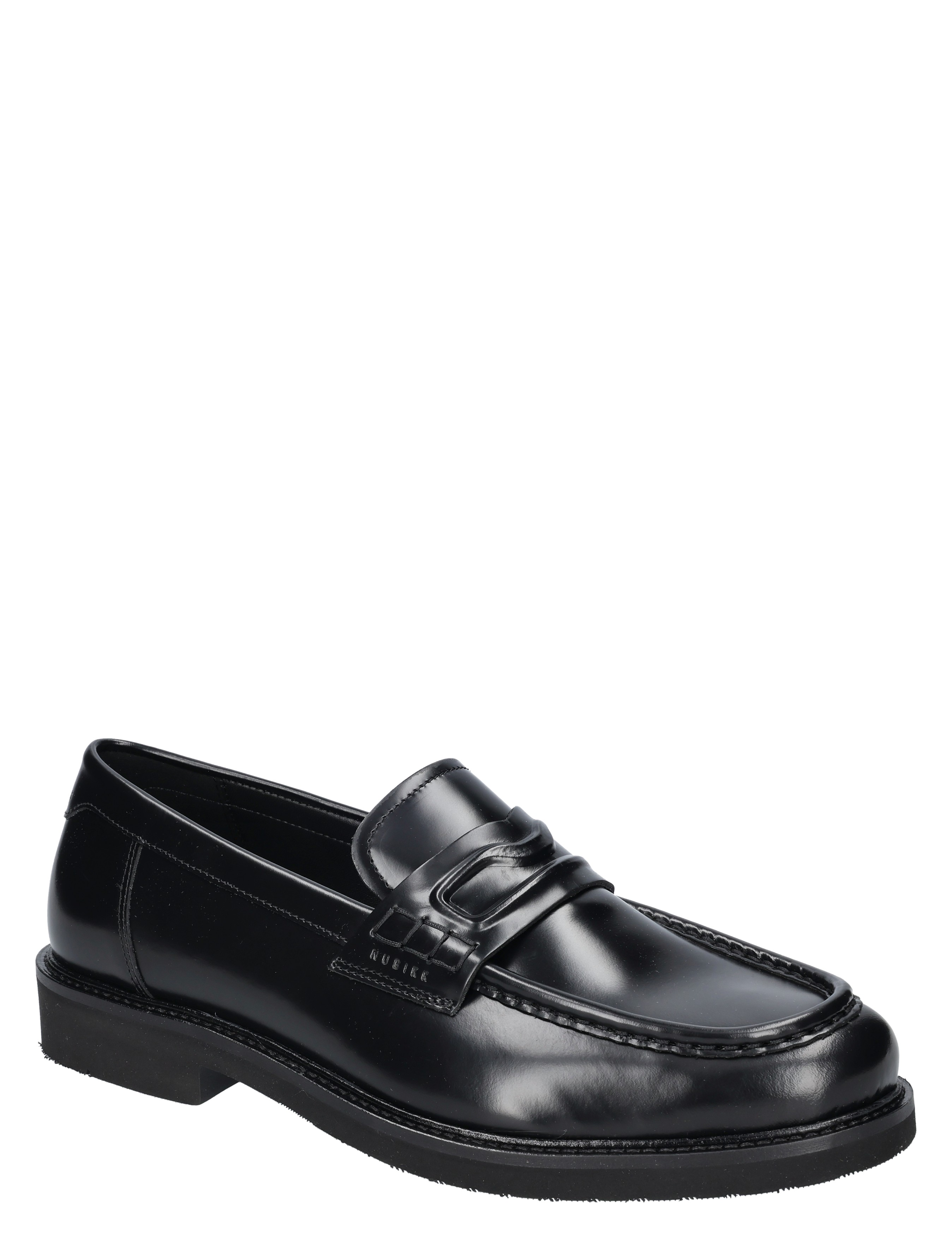 luxe, slipper, loafer, leder, zwart