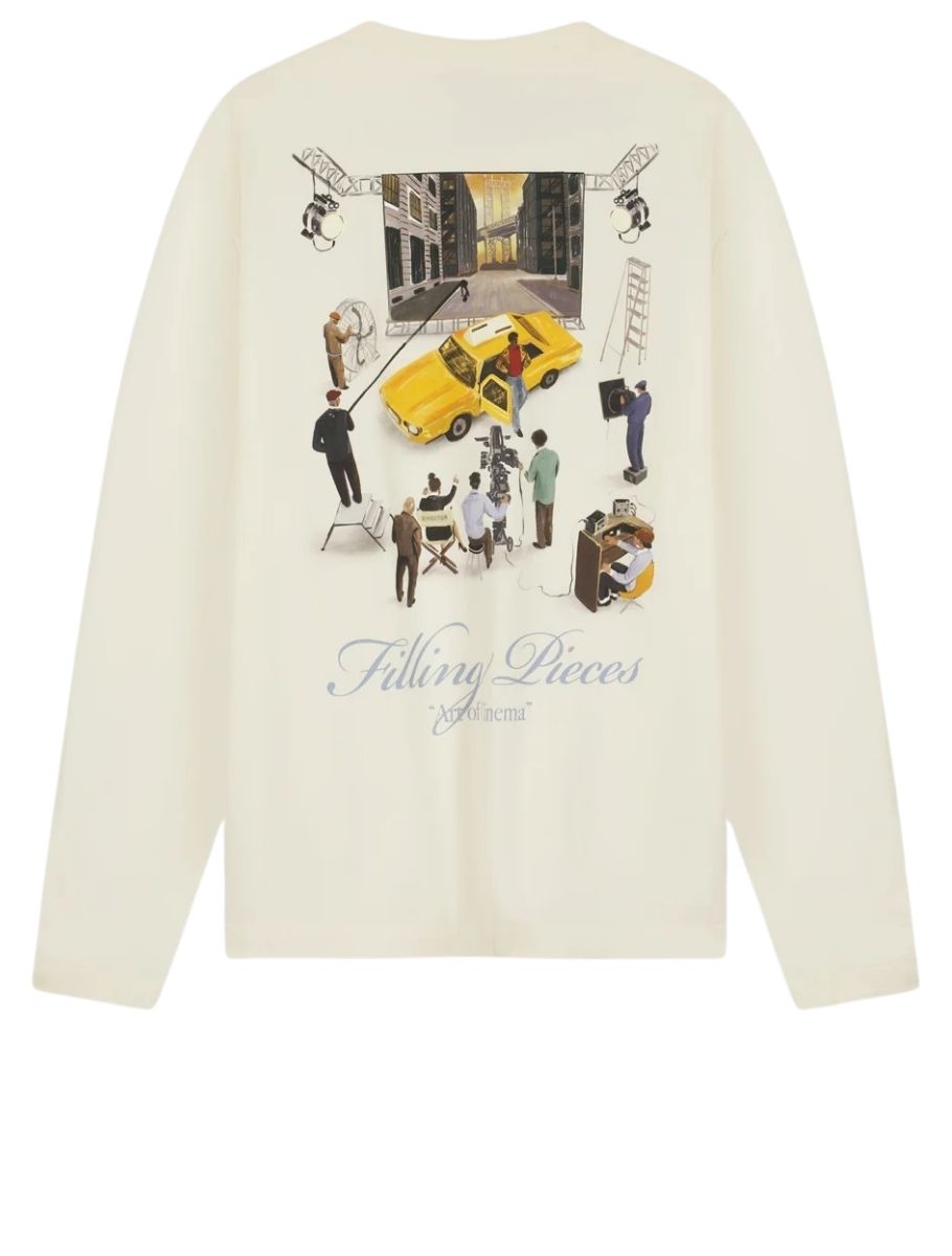 Filling Pieces - Longsleeve Filmset Antique White - Heren - T-Shirts & Polos - 51536_88_1