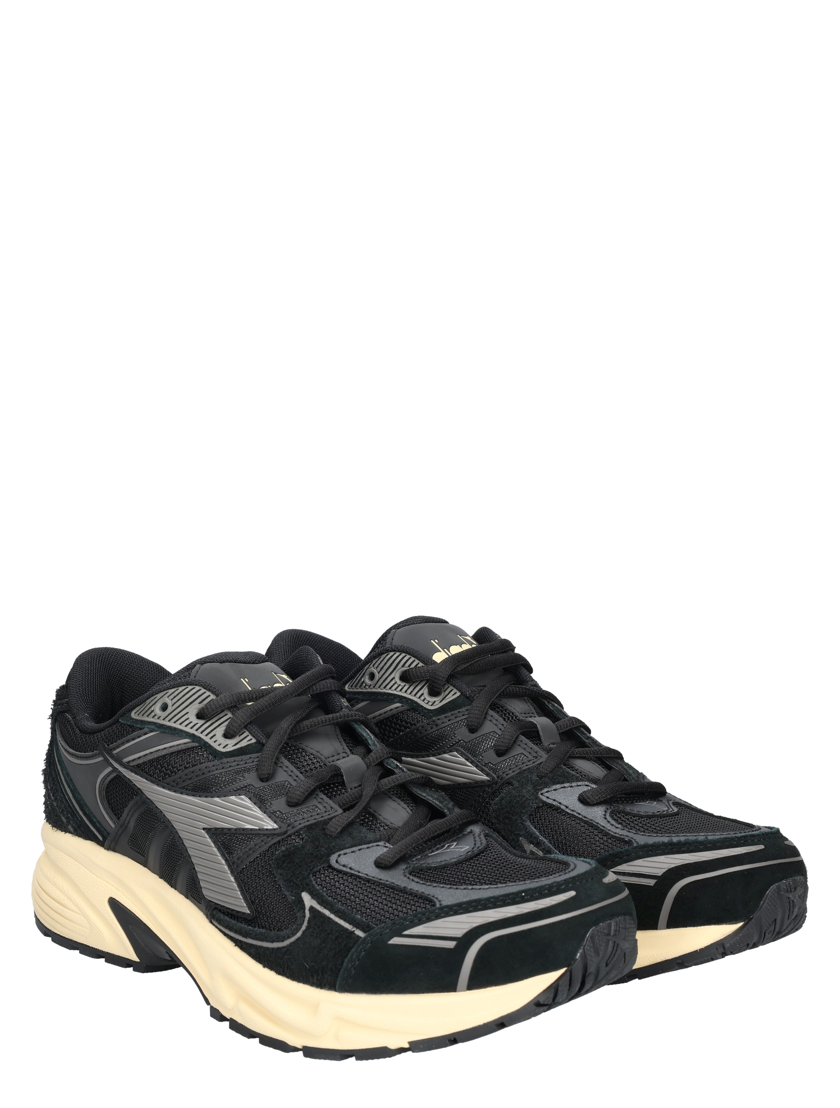sneakers, sportschoenen, zwart, matige hak, trail-sneaker