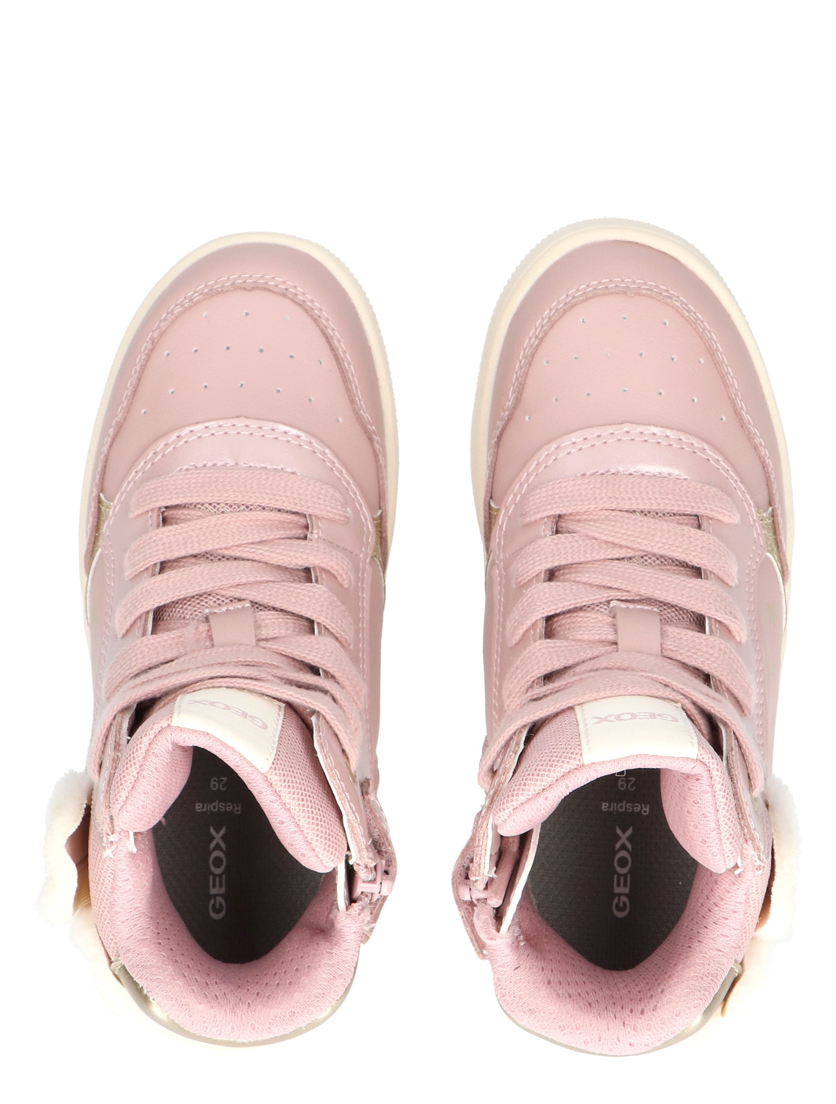 Geox - Washiba Old Rose Platinum - Meisjes - Sneakers - Hoge Sneakers - 48254_48_7