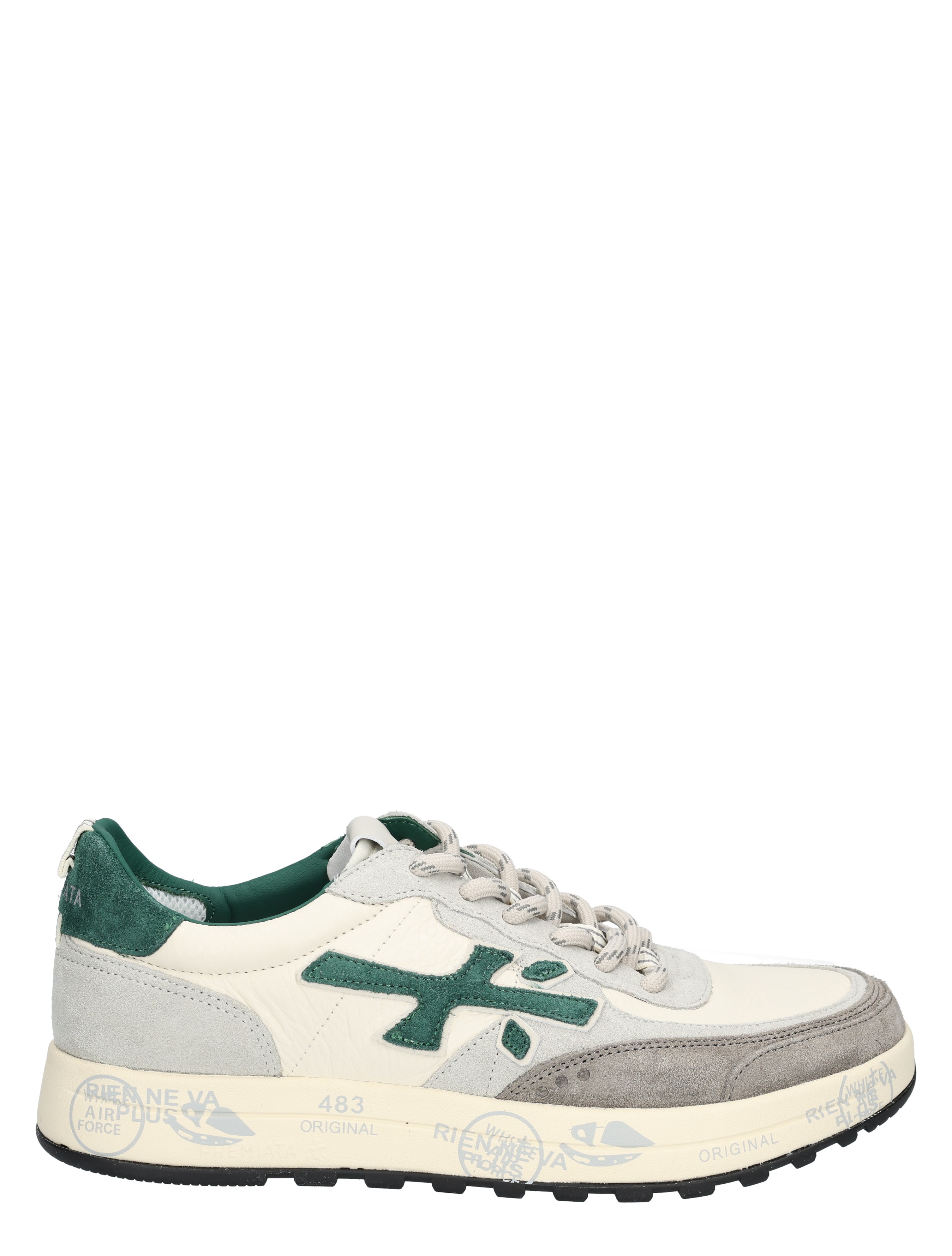Premiata - Nous Men 7727 White Green - Heren - Lage Sneakers - Sneakers - 48272_86_1