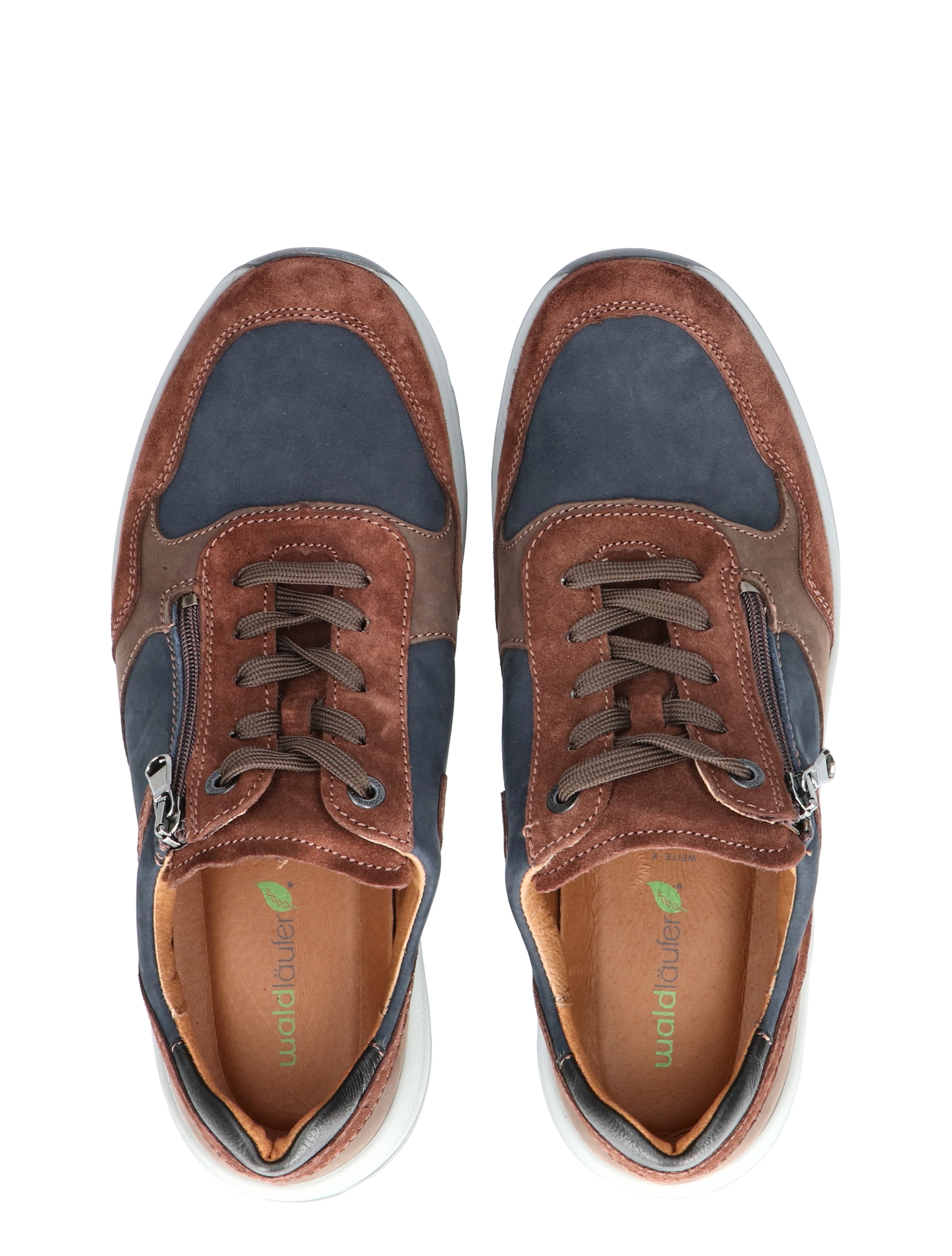 Waldlaufer - 662001 Blue Brown K-Wijdte - Heren - Veterschoenen - Casual Veterschoenen - 45586_32_7