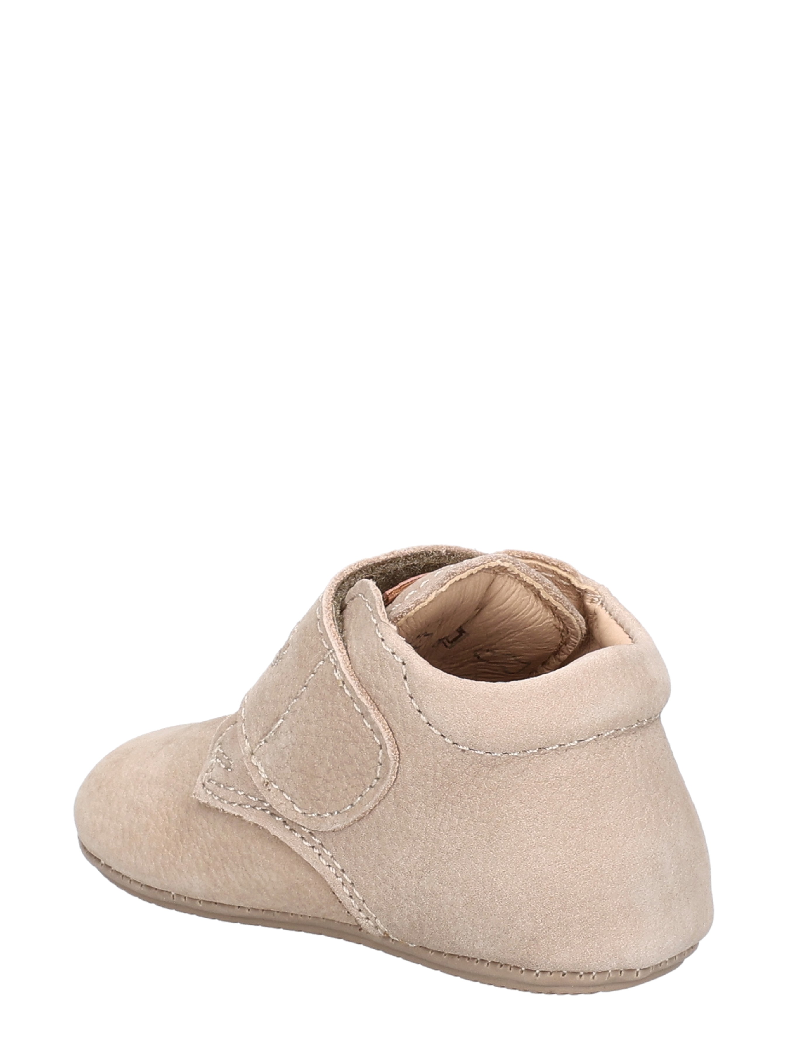 baby schoen, zachte suède, beige, klittenbandsluiting, instap
