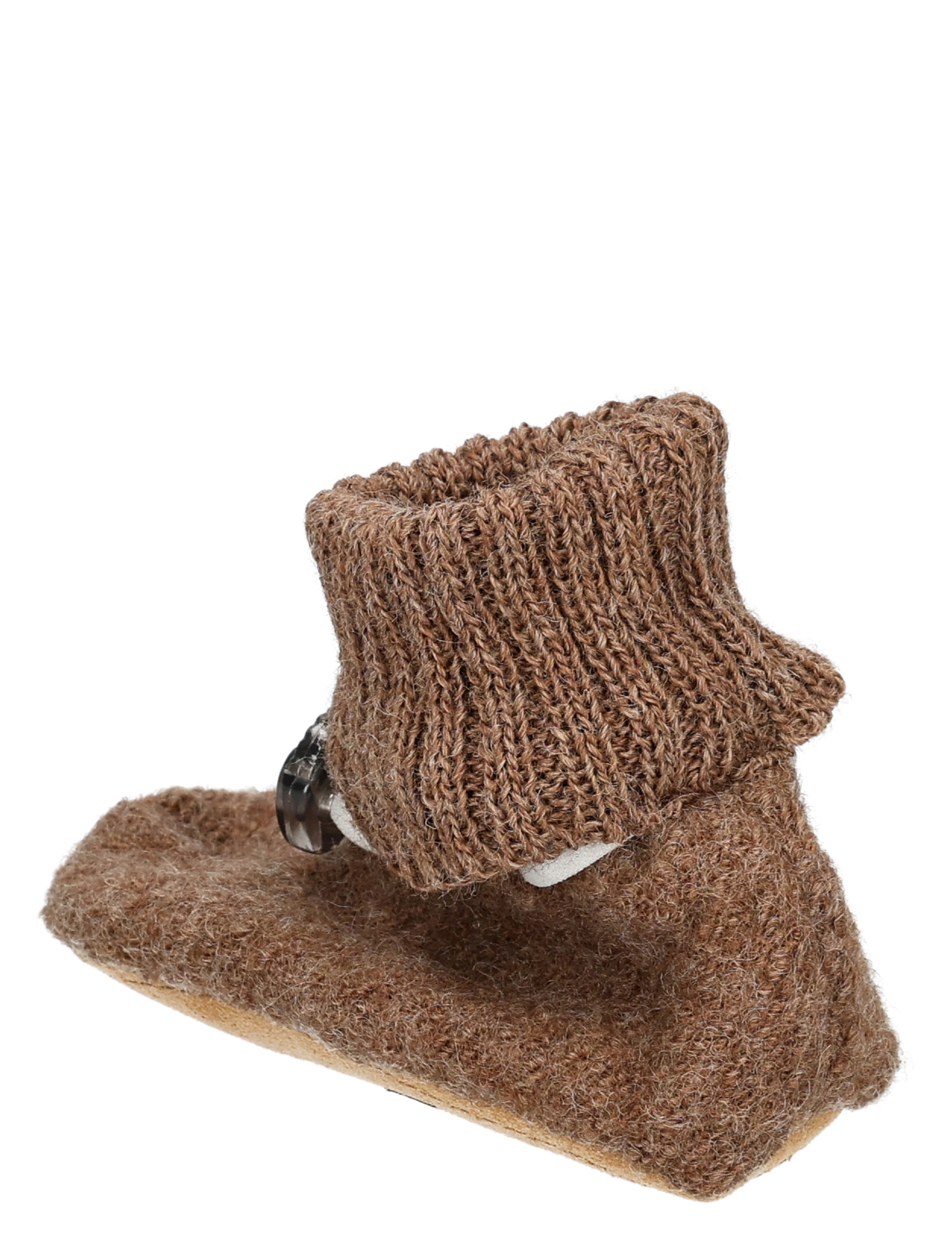 knit booties, slippers, brown, fabric, soft