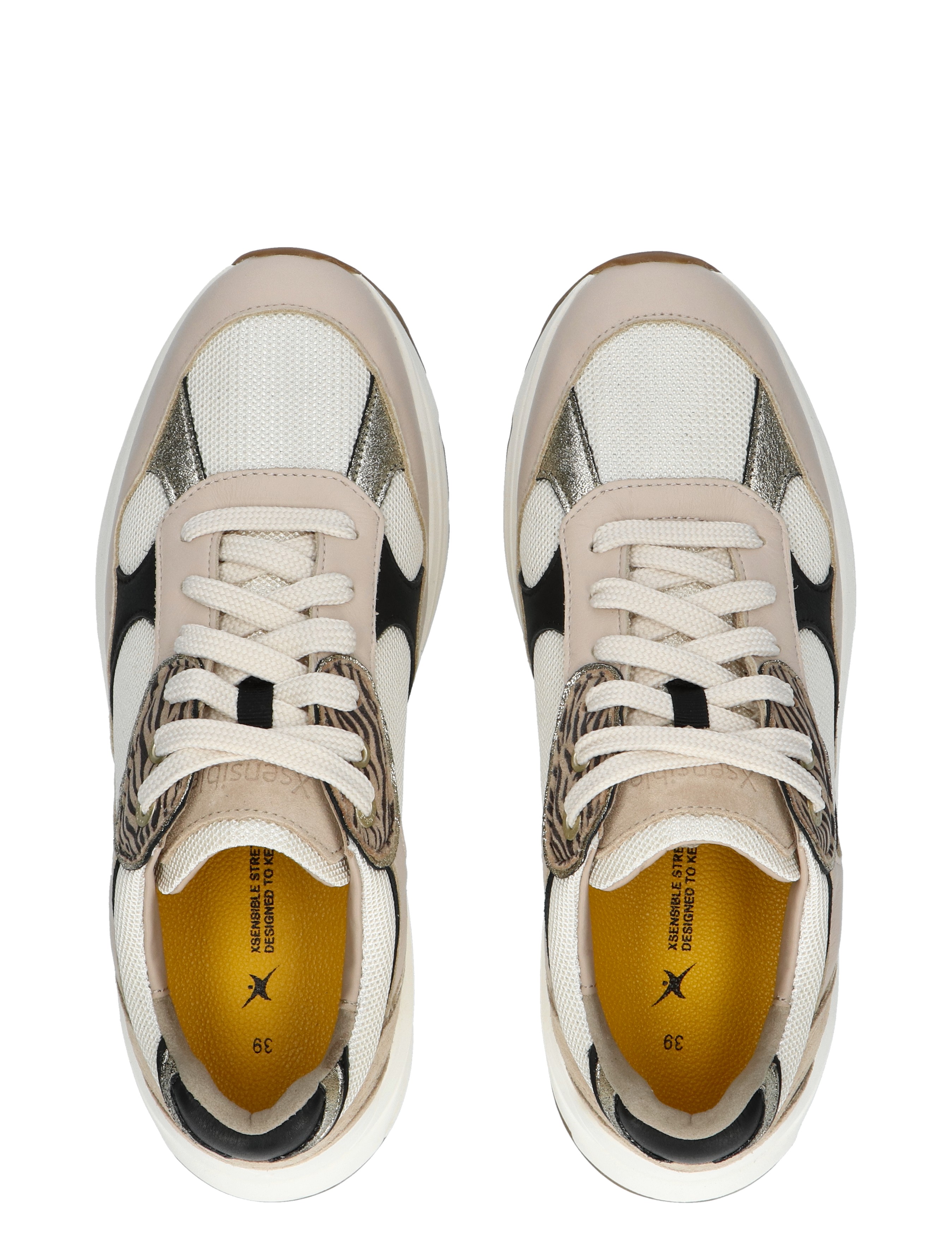 Xsensible - 33005.5 428 Sand Combi G-Wijdte - Dames - Veterschoenen - Casual Veterschoenen - 47527_77_7