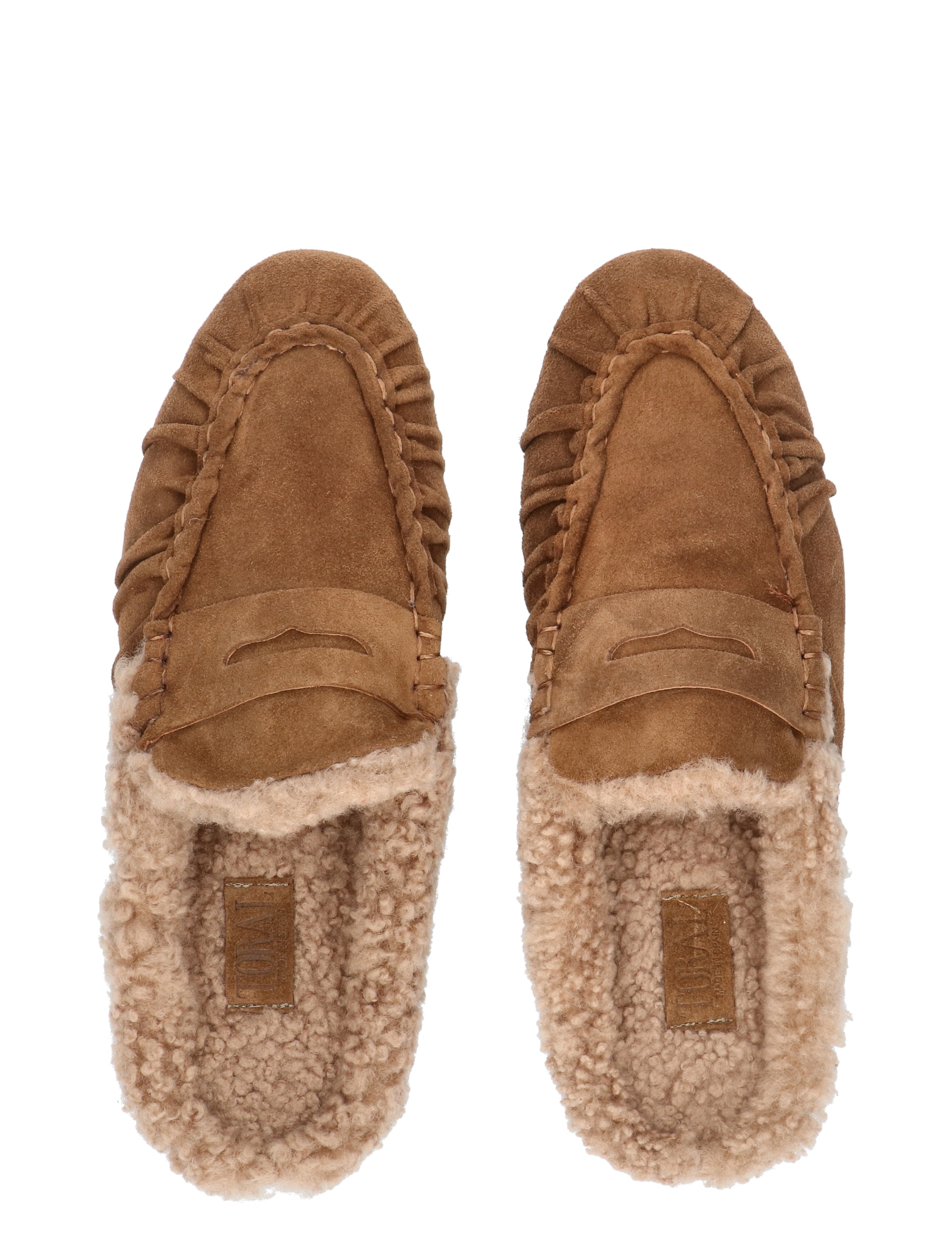 slippers, moccasins, suede, shearling, brown