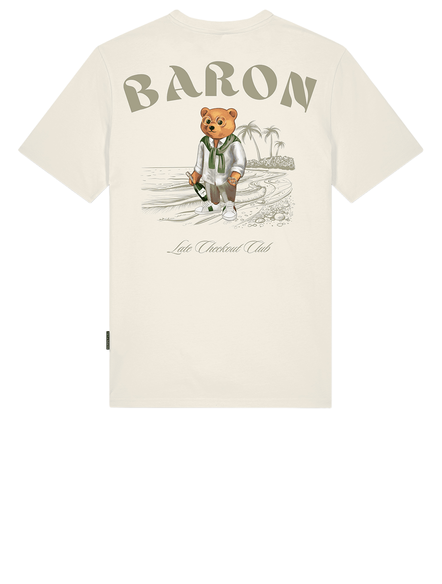 Baron Filou - Backprint The High Society Sipper Filou CXL Off-White - Heren - T-Shirts & Polos - 50614_77_1