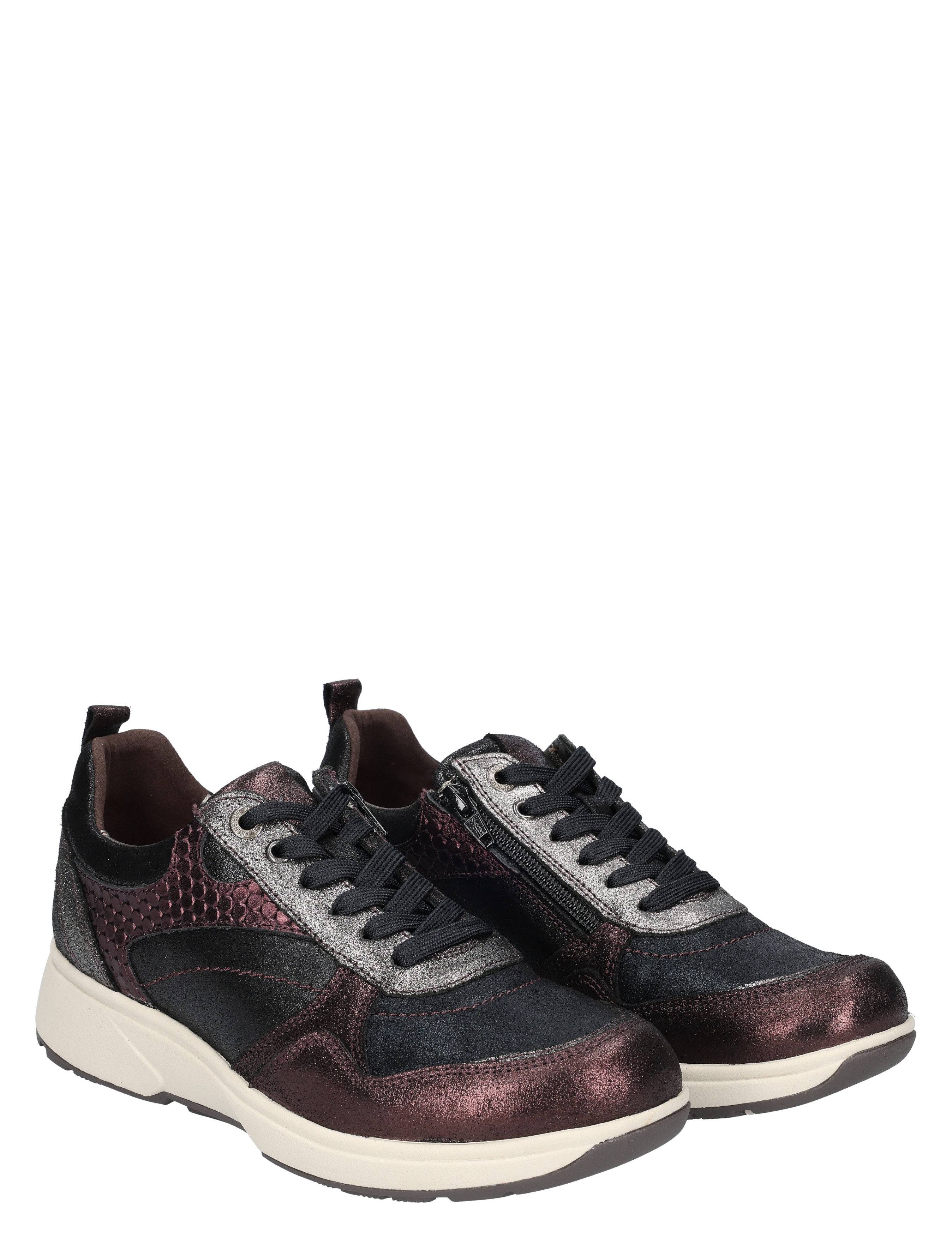 sneakers, lifestyle, rood-zwart, print-middel, veters