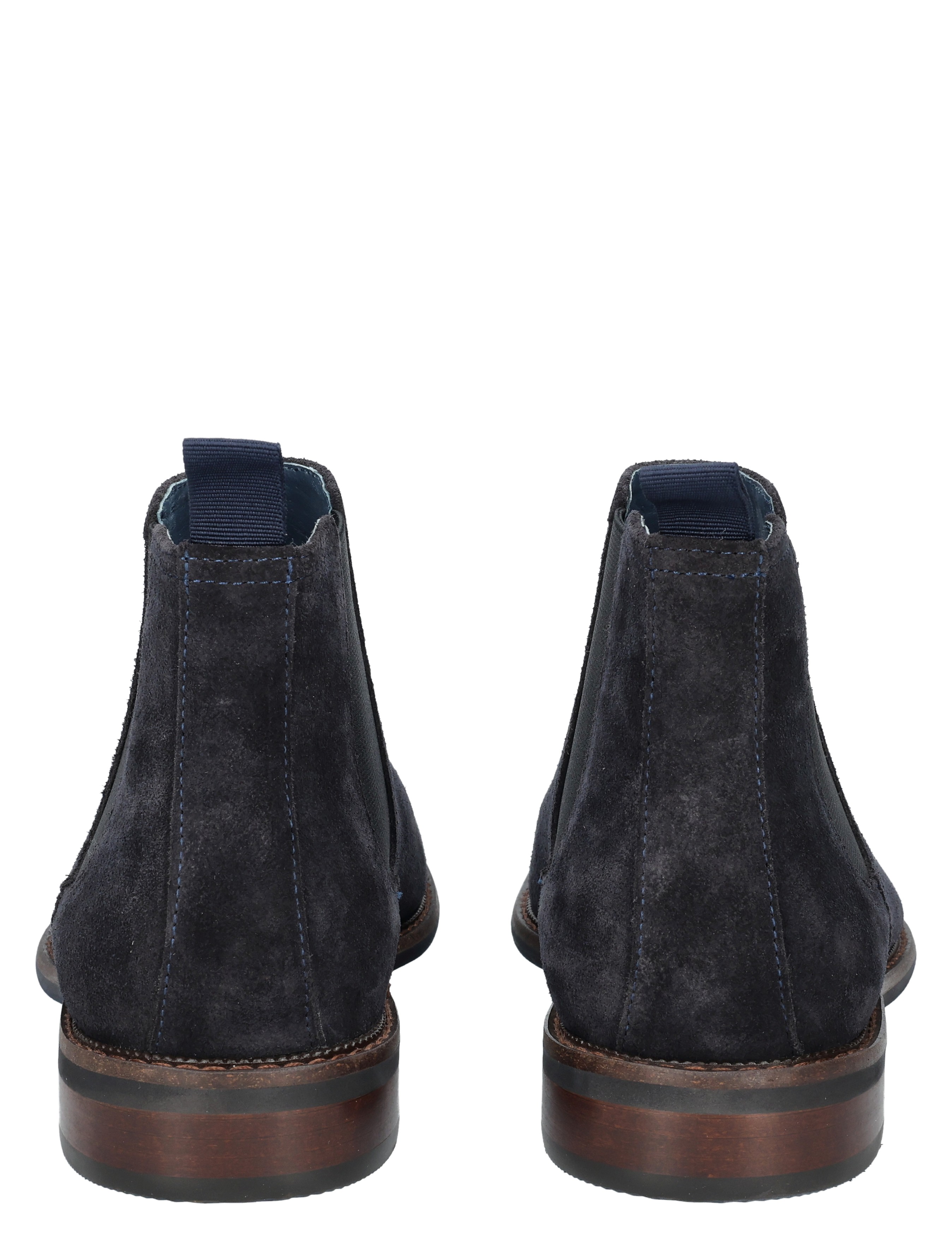 bottonu, suede, navy, boots, pull-tab