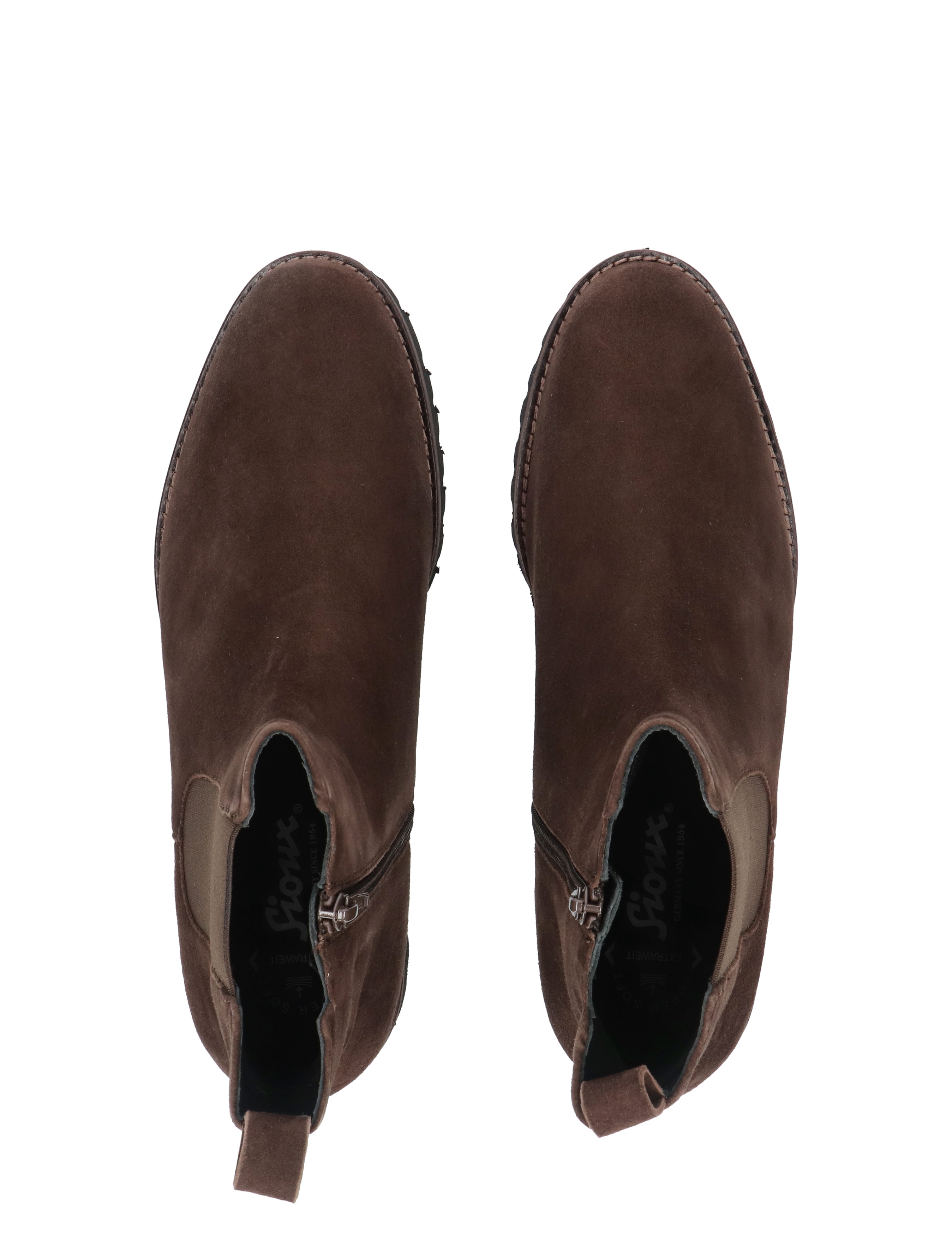 laarzen, bruine, boots, suede, zijsluiting